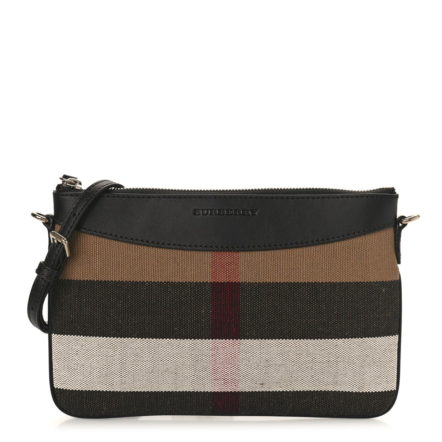 Mega Check Peyton Crossbody Clutch Bag Black
