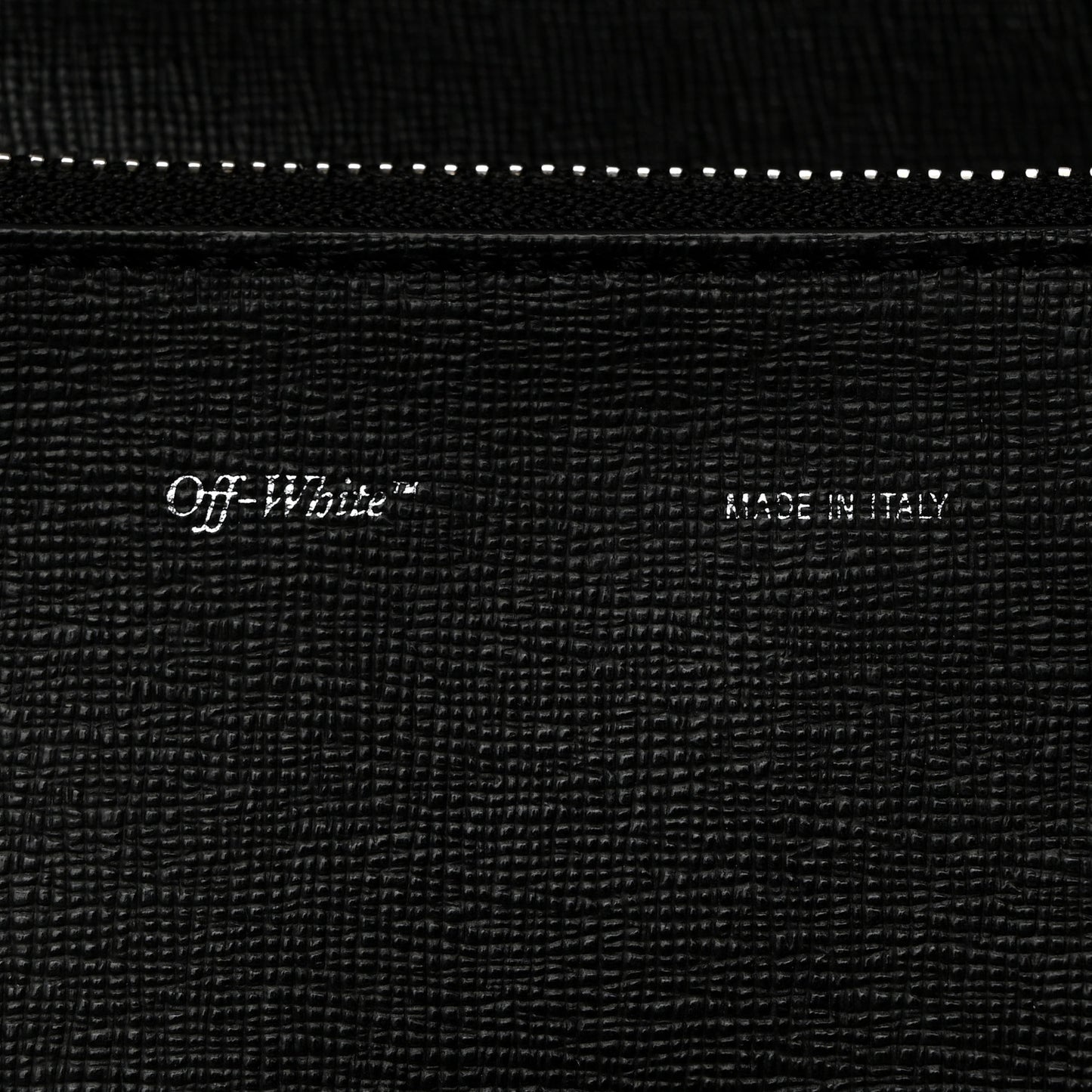 Saffiano Striped Mini Diag Binder Clip Bag Black White