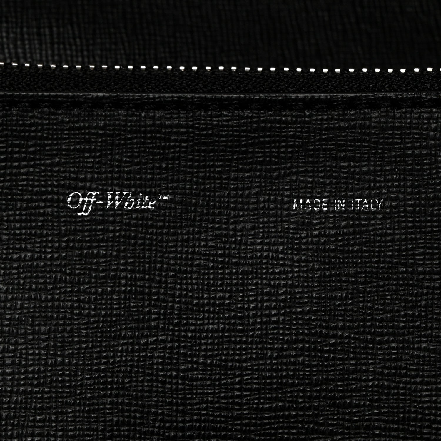 Off-White Saffiano Striped Mini Diag Binder Clip Bag Black White 6 of 11