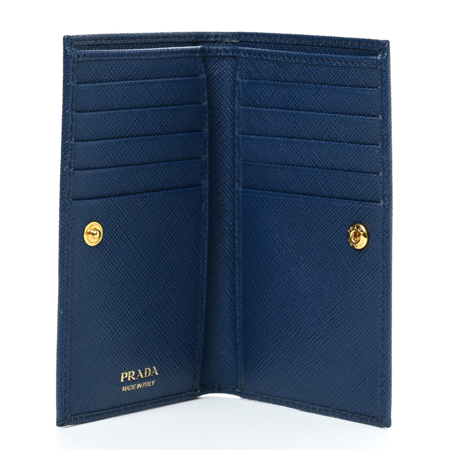 Saffiano Metal Oro Wallet Bluette