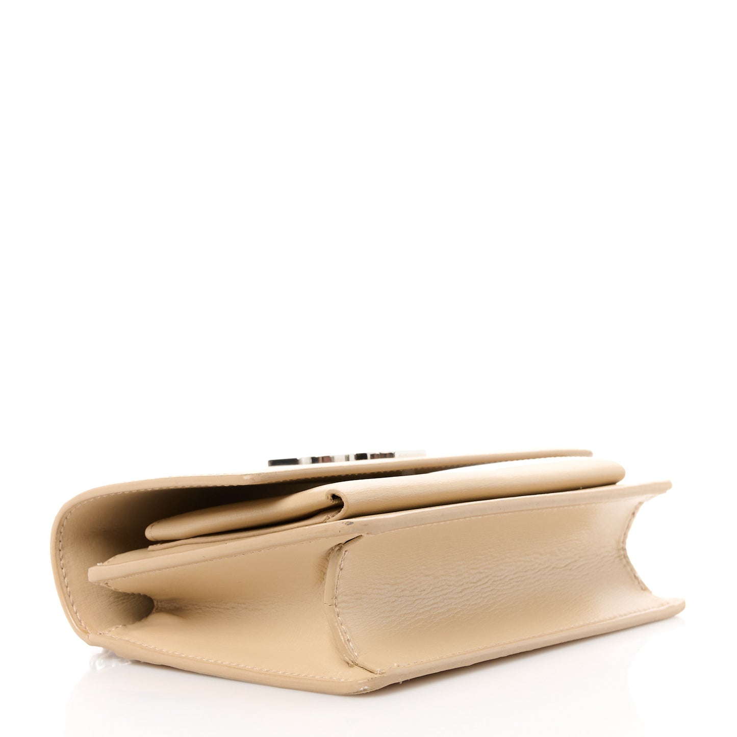 Calfskin Monogram Sunset Chain Wallet Nude Powder
