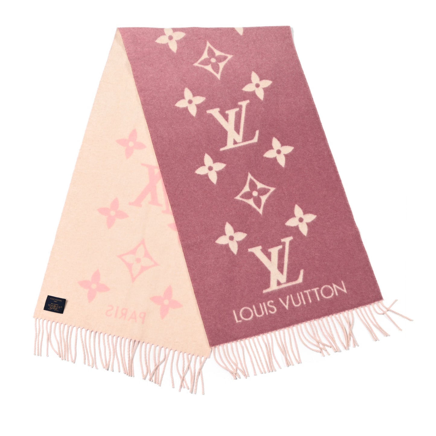 Cashmere Monogram Gradient Reykjavik Scarf Light Pink