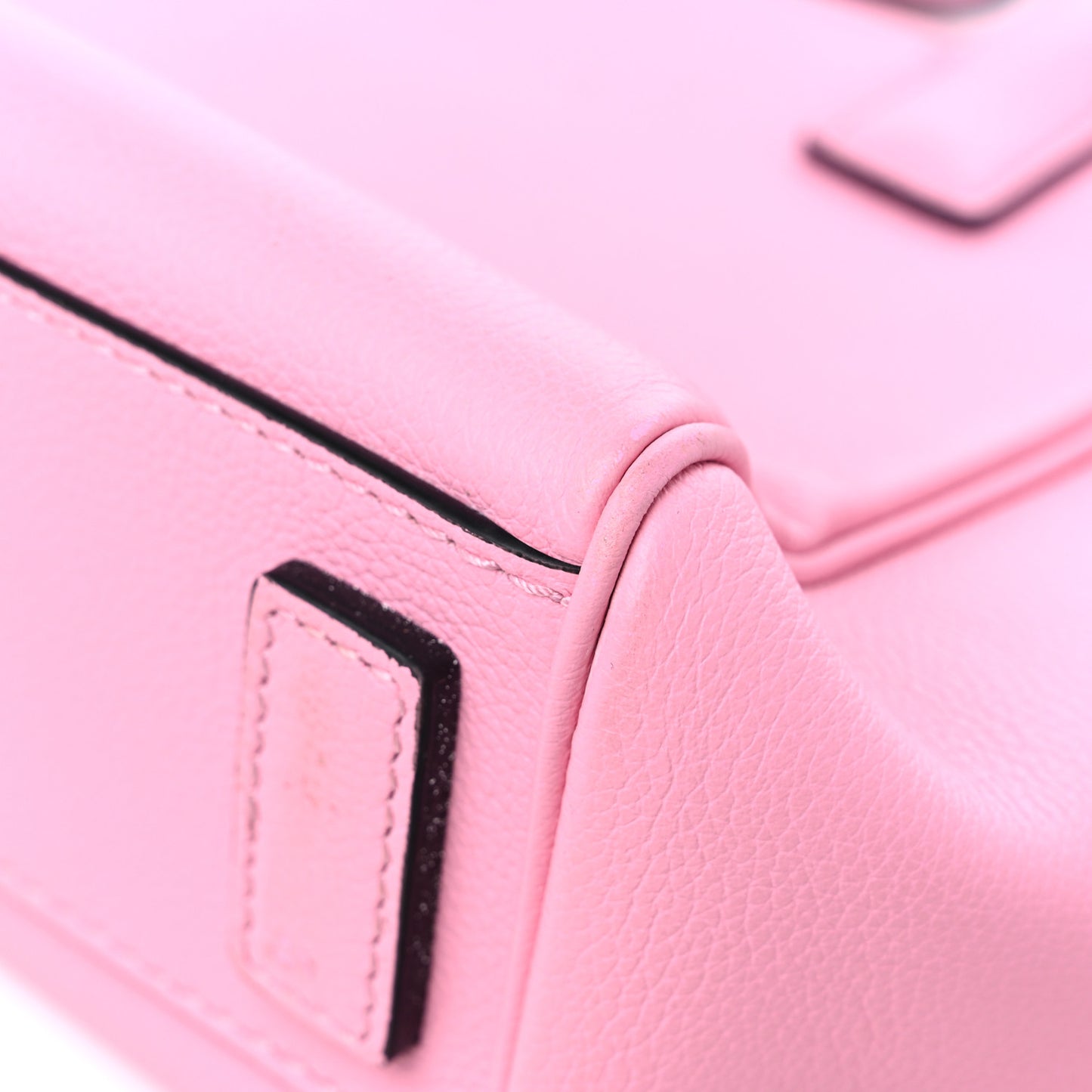 Grained Calfskin Small La Medusa Chain Tote Pink