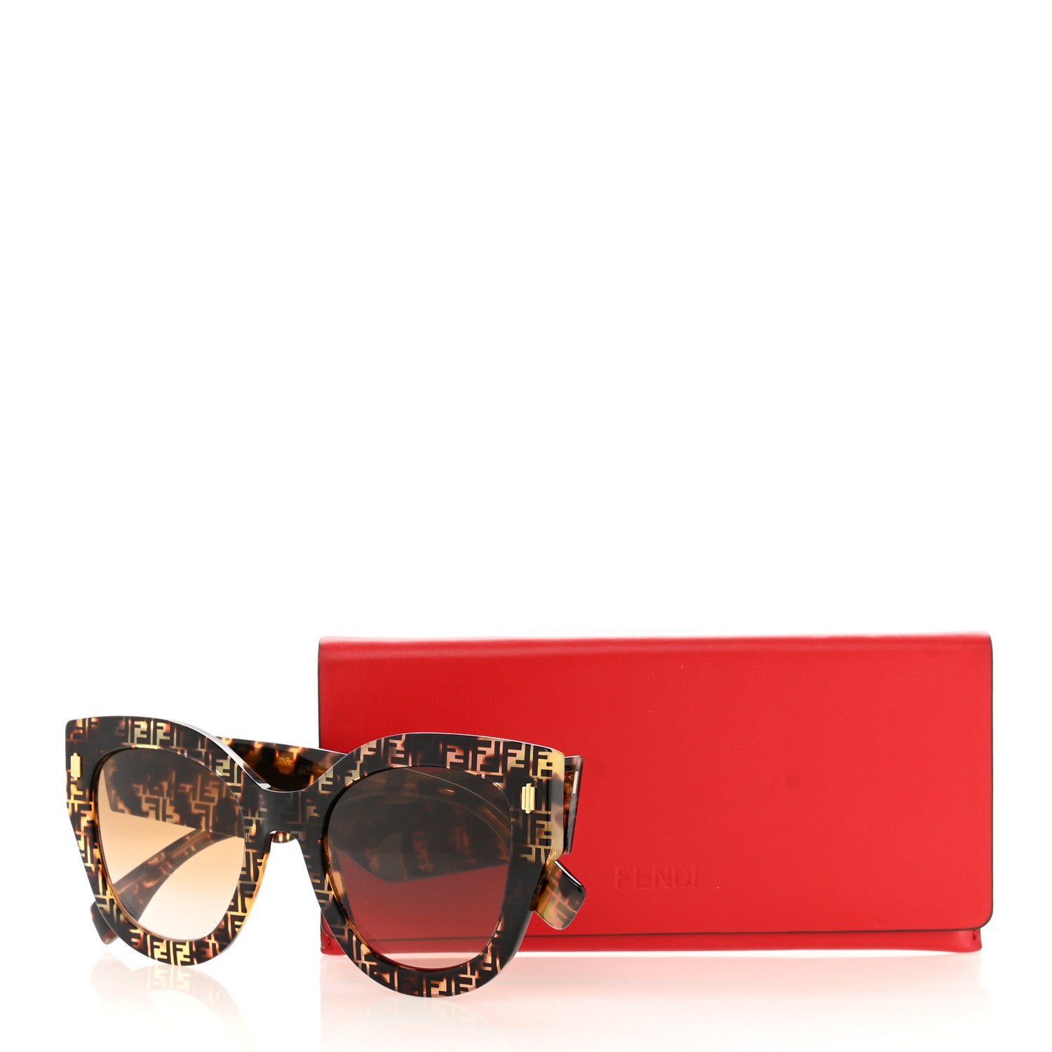 Fendi Acetate Fendi Roma Cat Eye Sunglasses FF 0435/S Havana 7 of 7