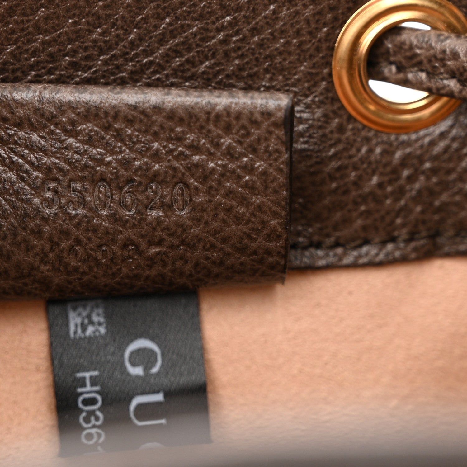 Gucci GG Supreme Monogram Web Mini Ophidia Bucket Bag Brown 7 of 10