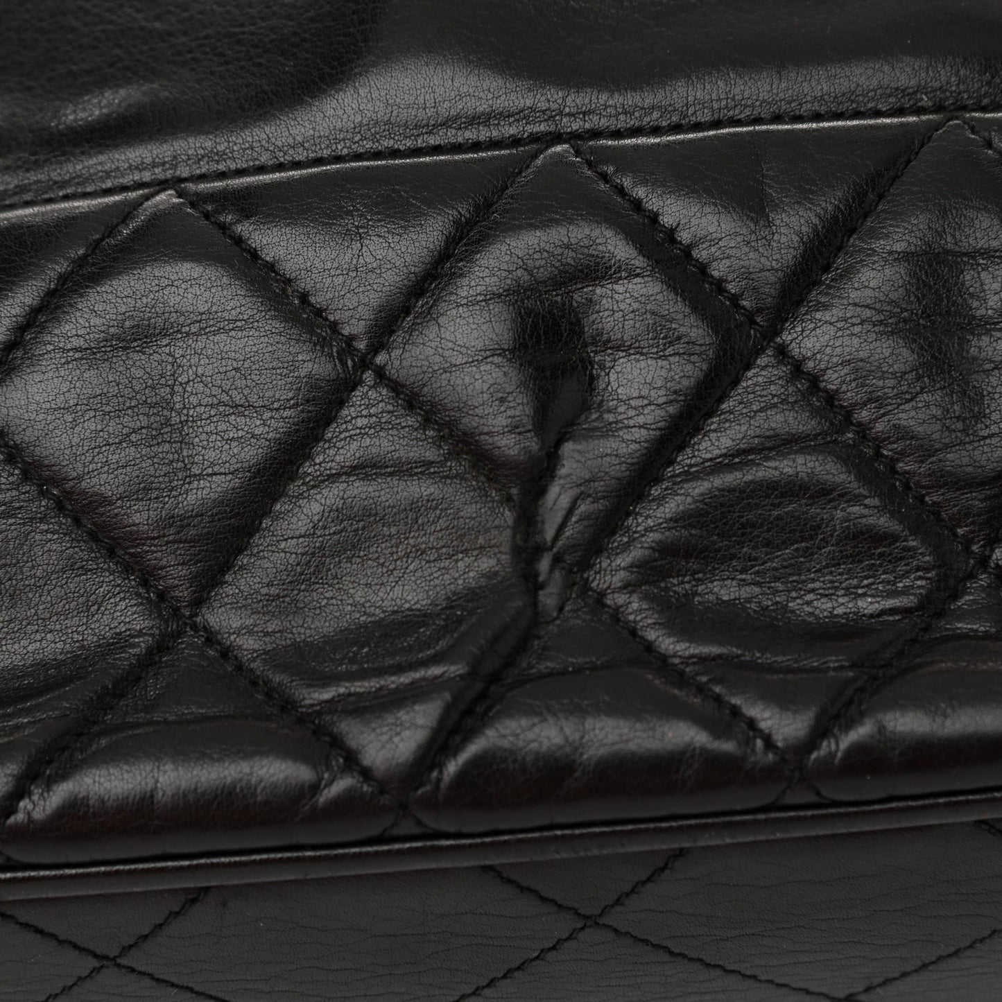 Lambskin Quilted Shopping Tote Black