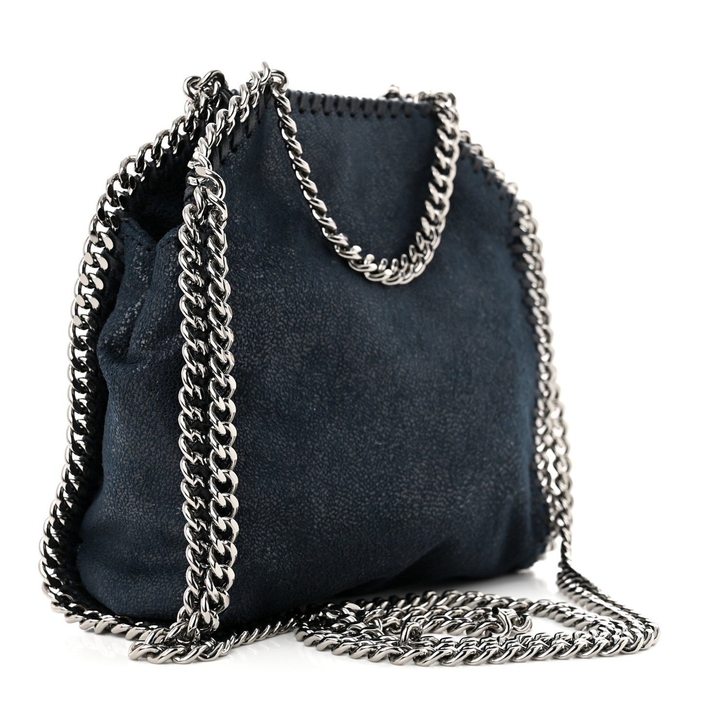 Shaggy Deer Tiny Falabella Tote Navy