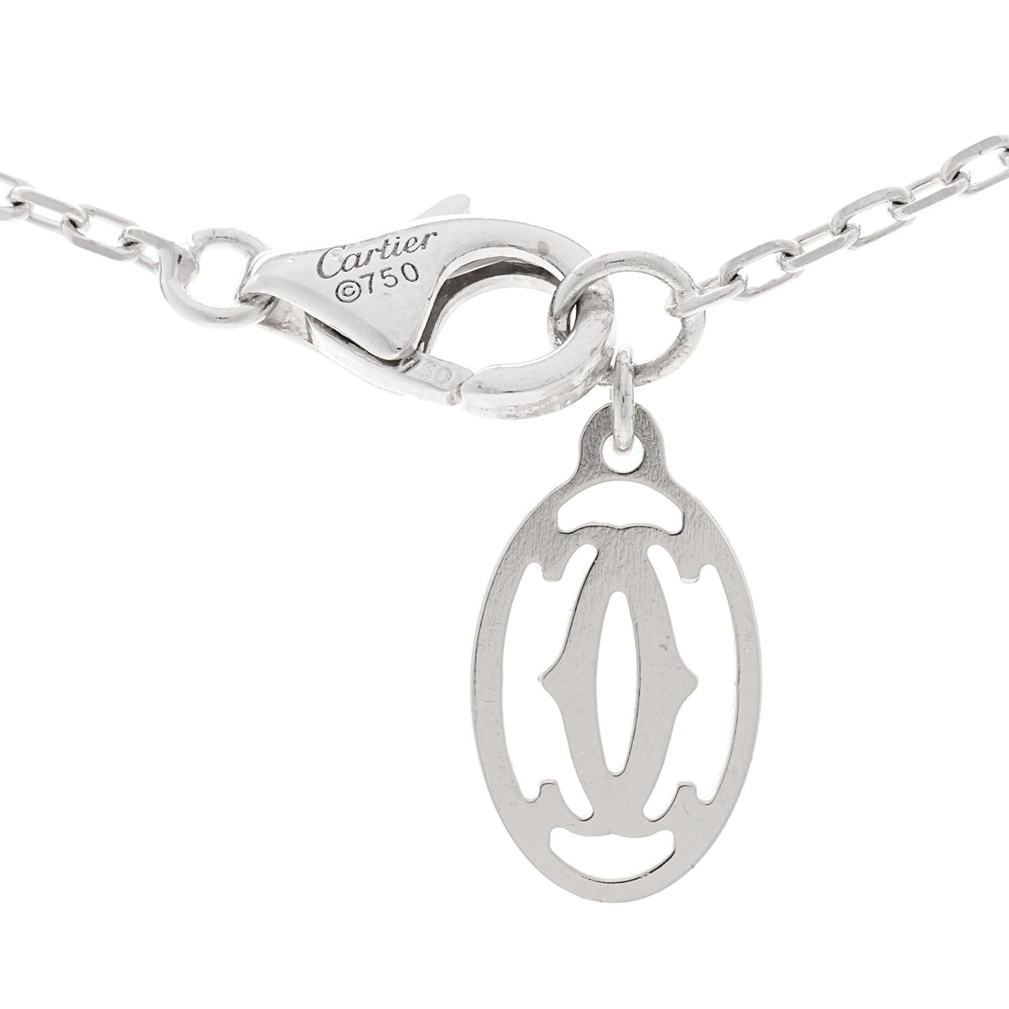 18K White Gold Diamond LM D'Amour Pendant Necklace