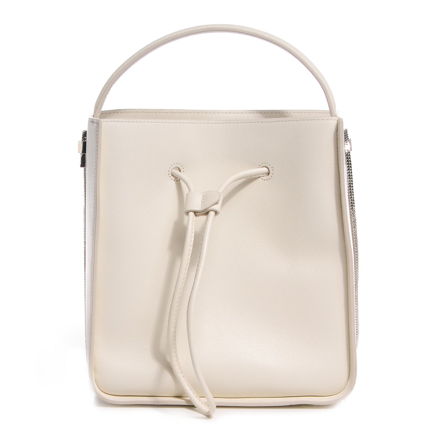 3.1 Smooth Leather Small Soleil Bucket Bag Off White