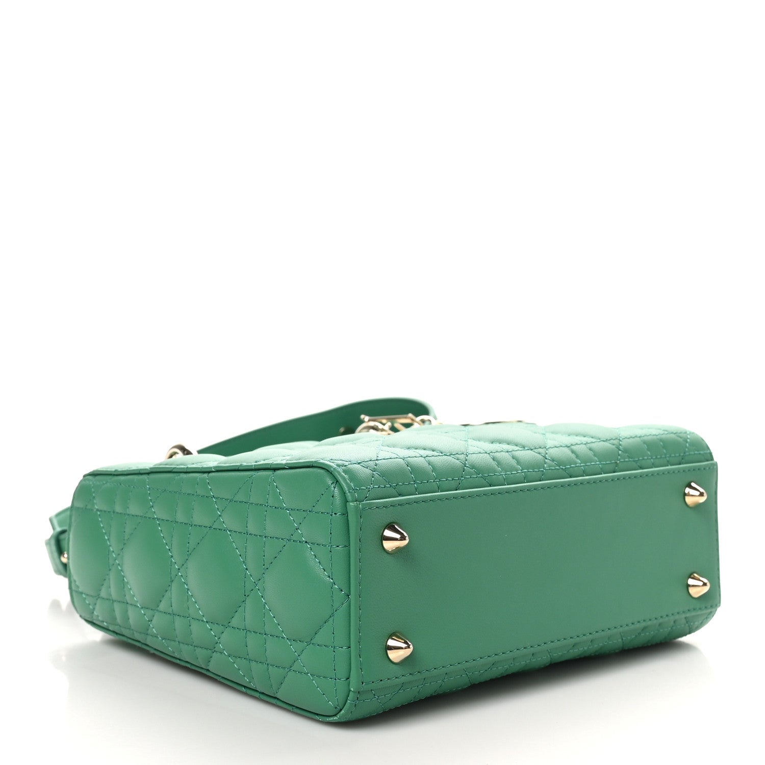 Christian Dior Lambskin Cannage Small My ABCDior Lady Dior Green 4 of 10