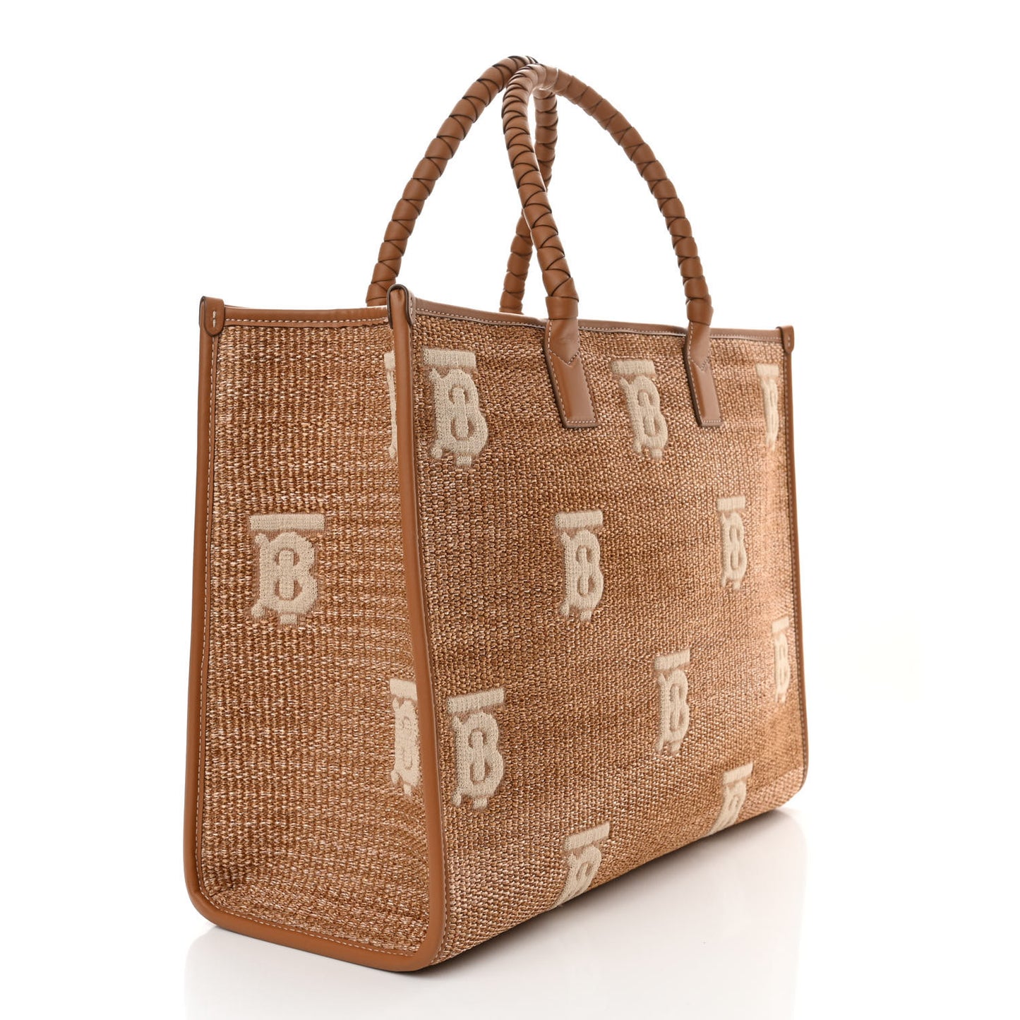 Raffia Calfskin Medium Freya Tote Natural