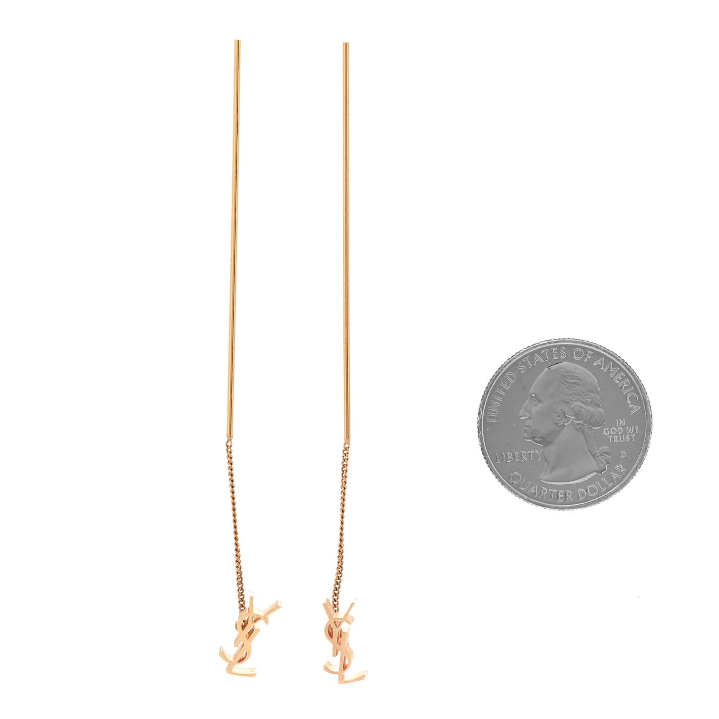 Metal Opyum Threader Earrings Gold
