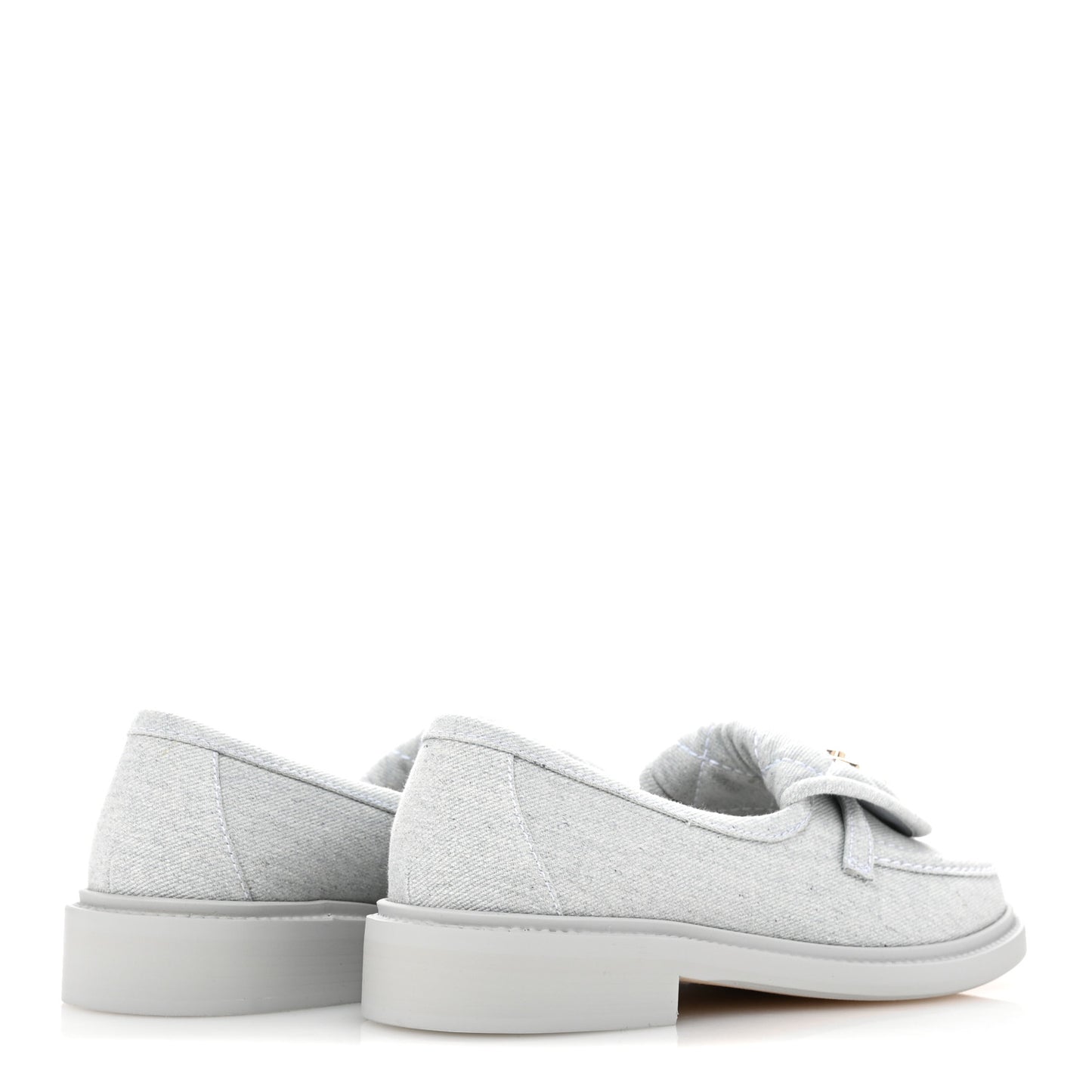Denim CC Turnlock Loafers 35 Blue