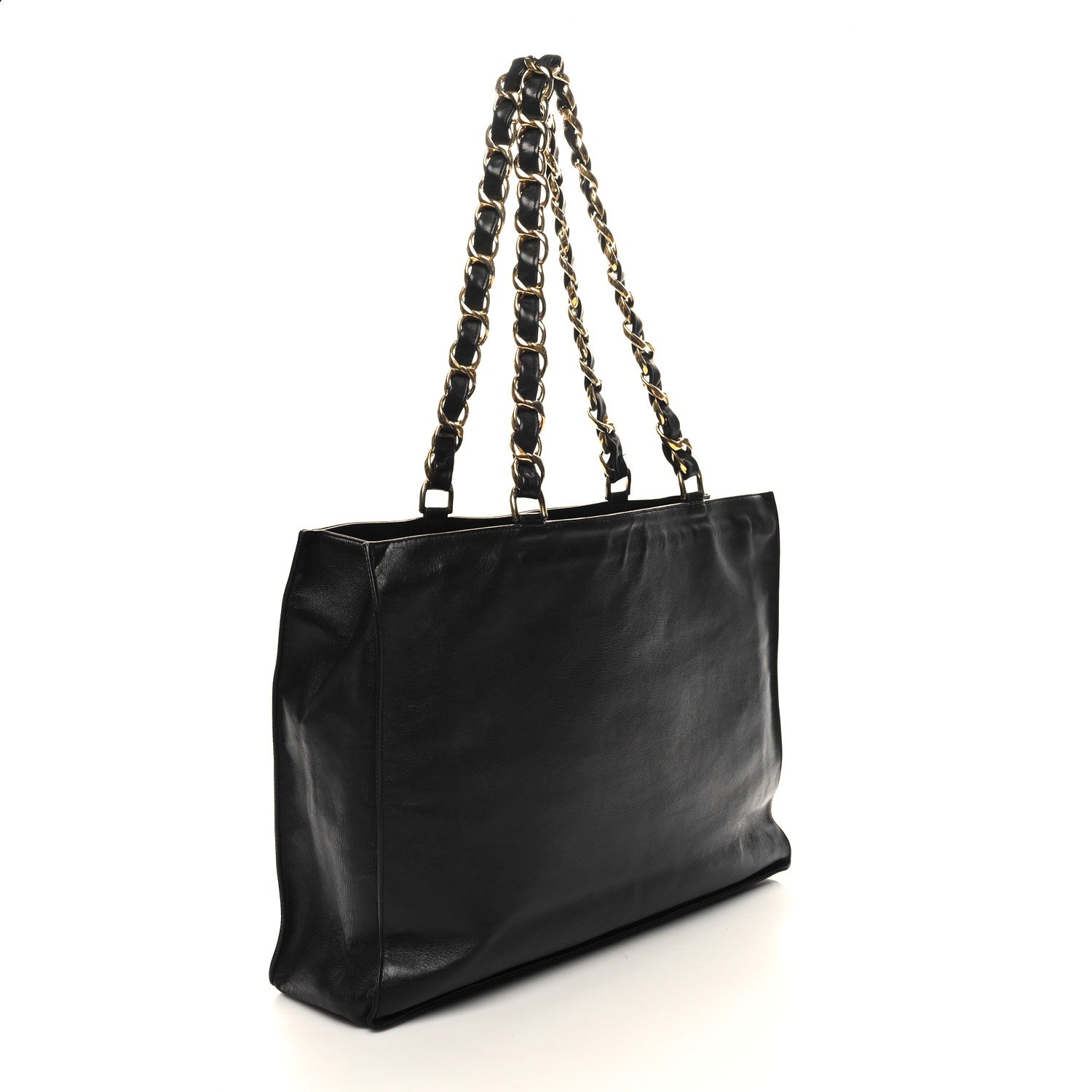 Chanel Lambskin CC Tote Black 2 of 12