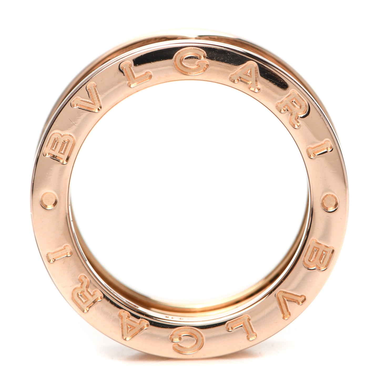 18K Rose Gold B.Zero1 Three-Band Ring 48 4.5
