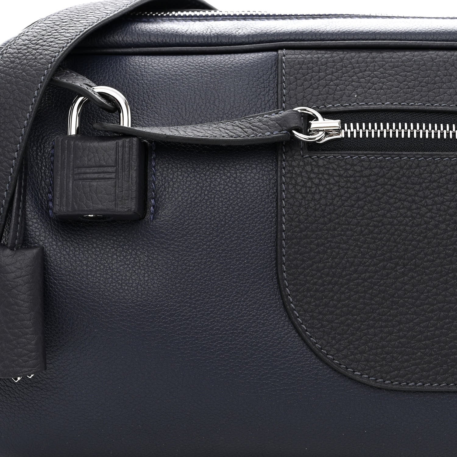 Hermes Evercolor Taurillon Clemence Petit Courrier Bag Bleu Nuit Caban 8 of 10