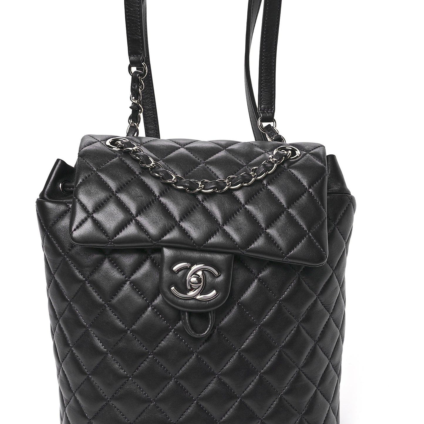 Lambskin Quilted Small Urban Spirit Backpack Navy