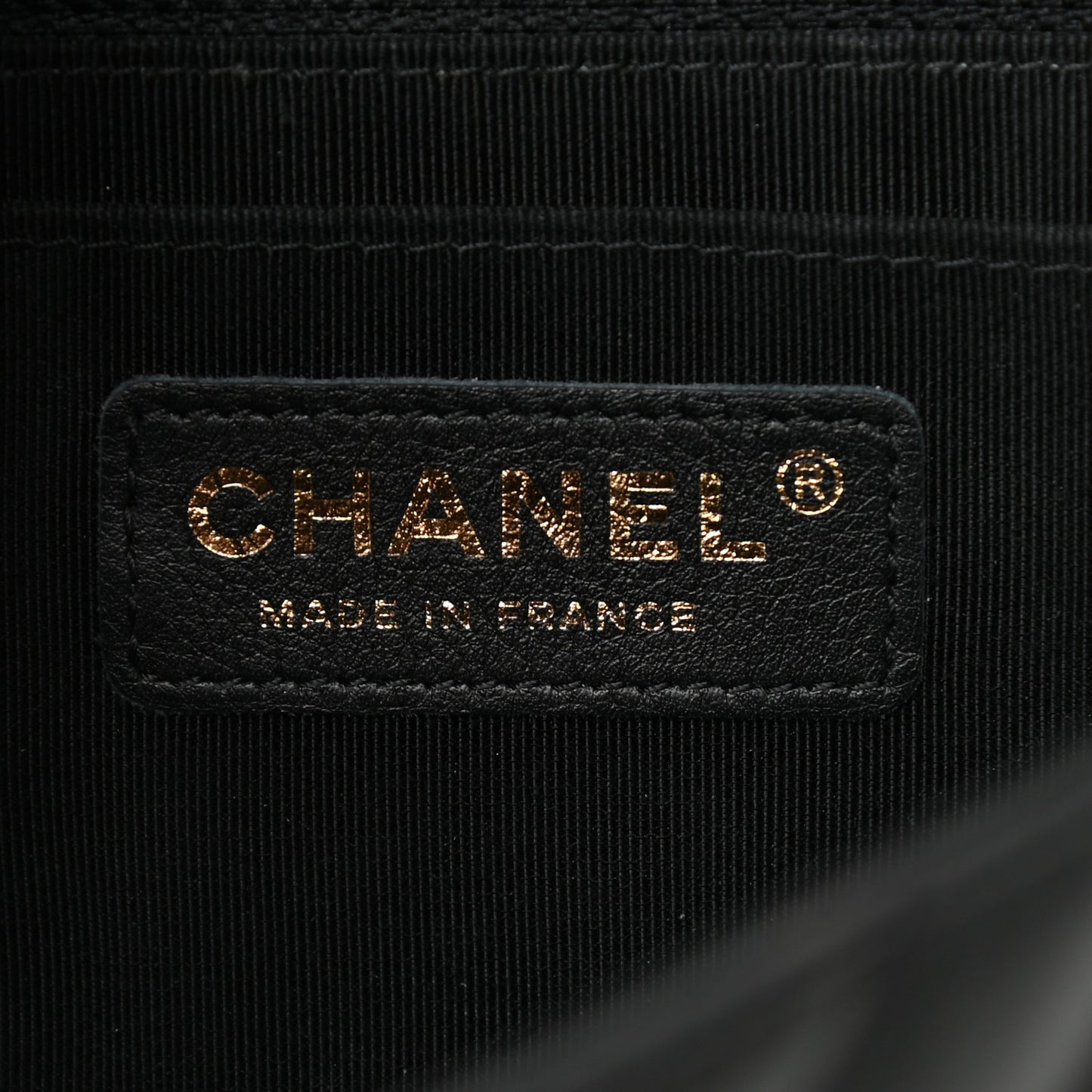Calfskin Chevron Quilted Mini Statement Flap Black