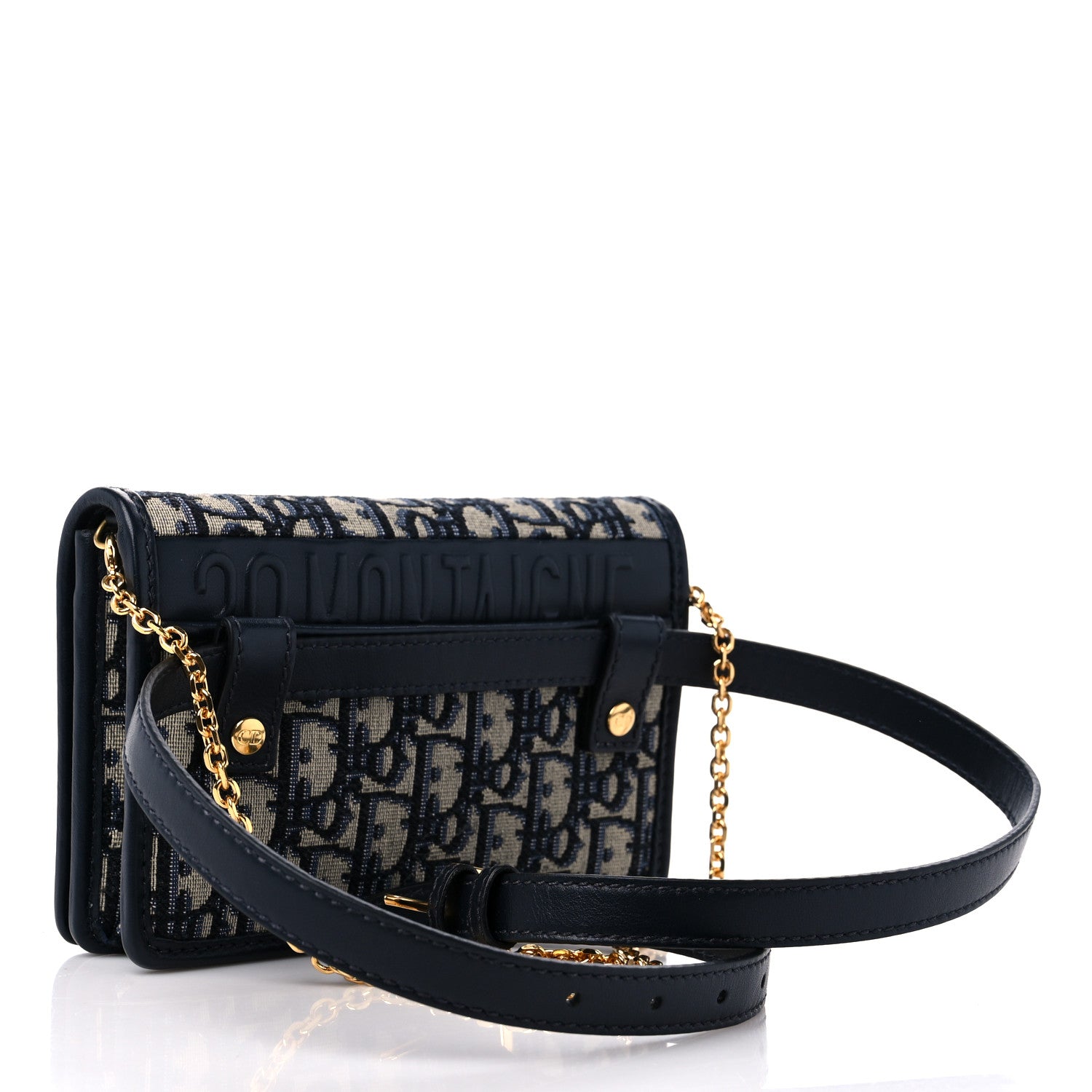 Christian Dior Oblique 30 Montaigne 2-In-1 Pouch Blue 3 of 9