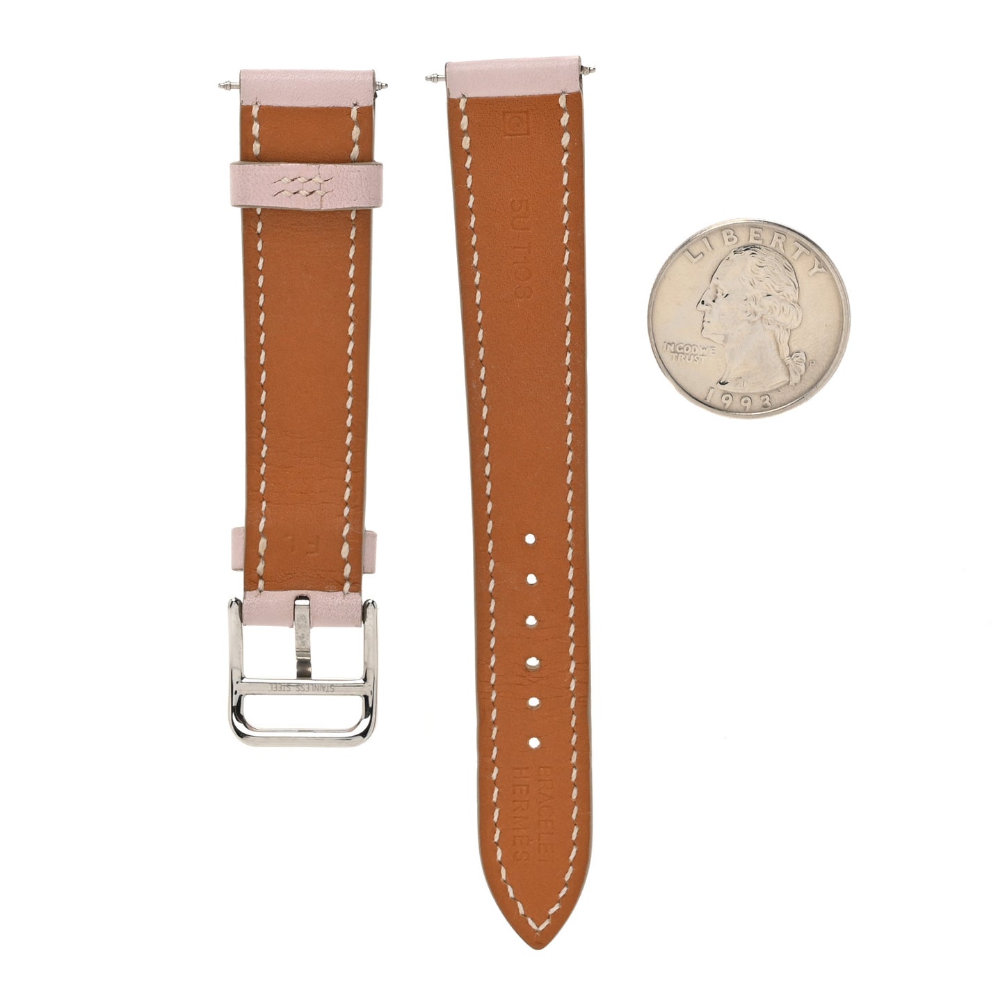 Swift 21mm Heure H Hour Watch Strap Rose Dragee