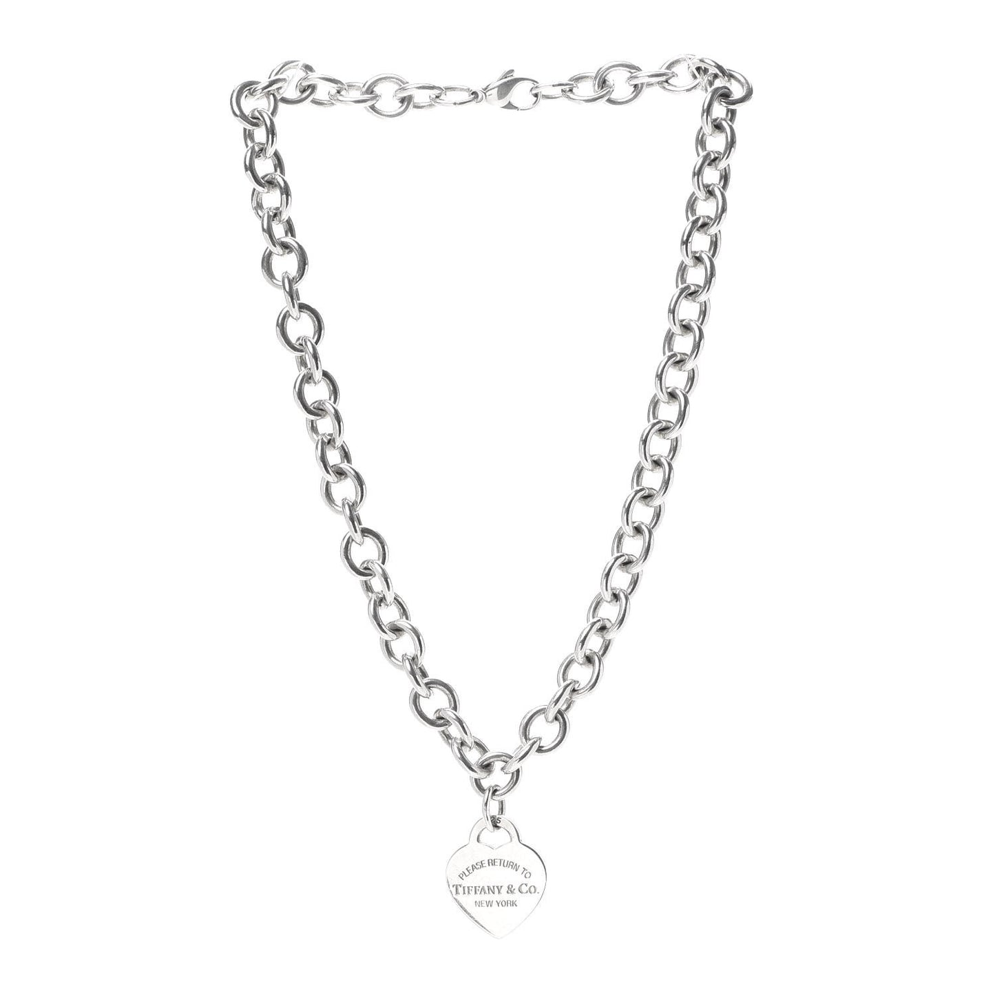 Sterling Silver Return to Heart Tag Pendant Necklace