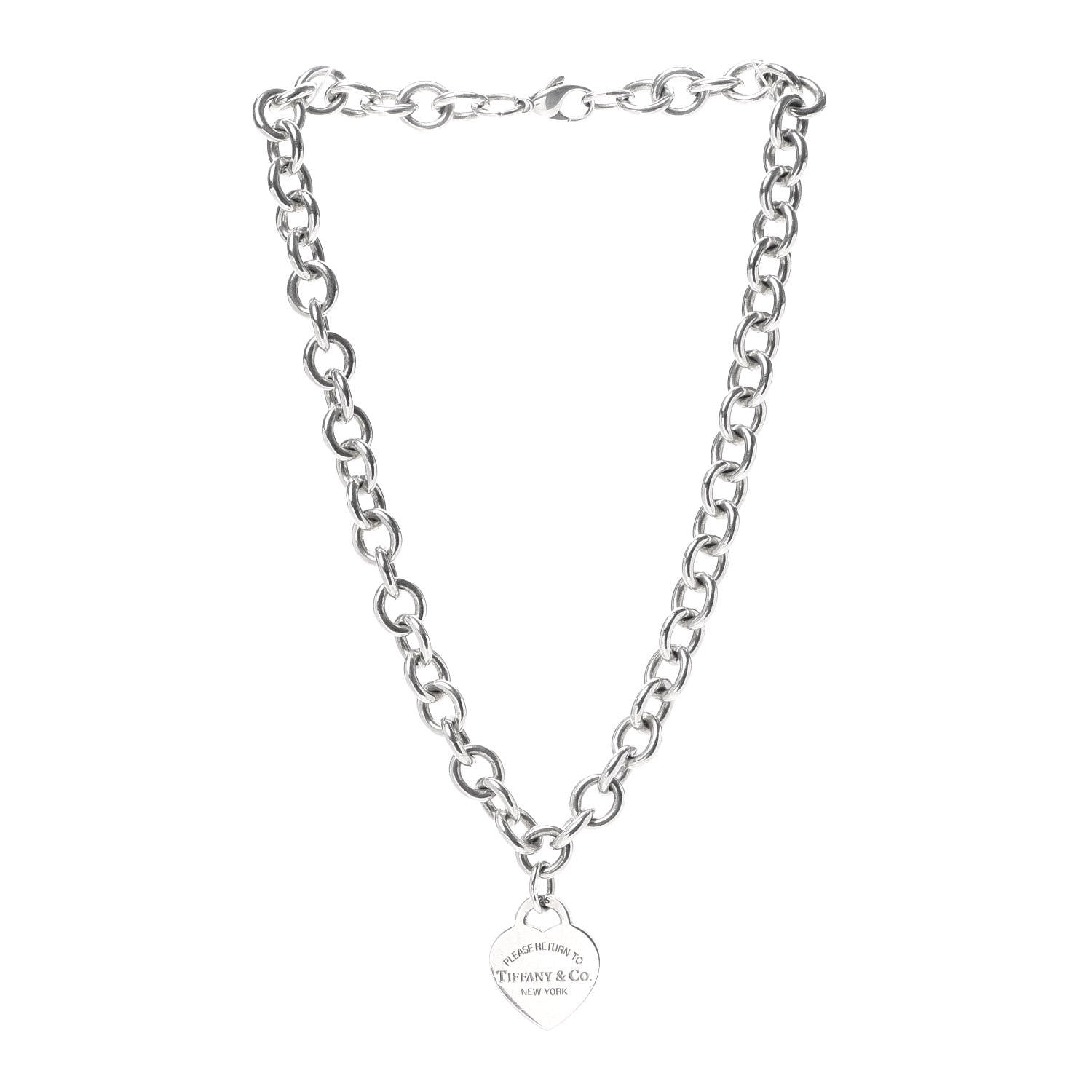 Tiffany Sterling Silver Return to Heart Tag Pendant Necklace 3 of 6