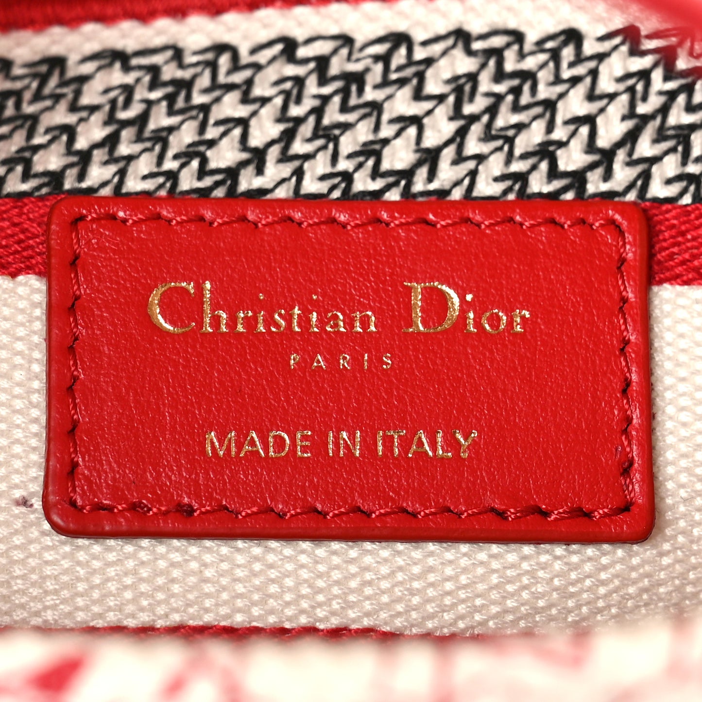 Canvas Embroidered Medium Dioramour D-Royaume Lady D-Lite Red Multicolor
