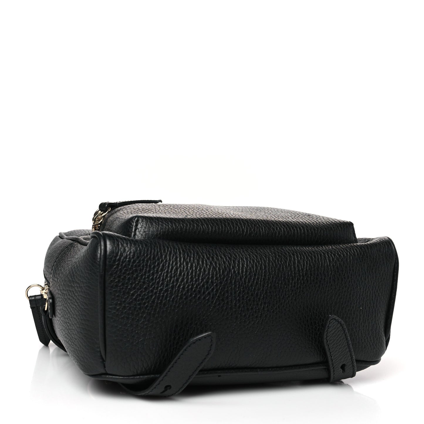 Pebbled Calfskin Soho Chain Backpack Black