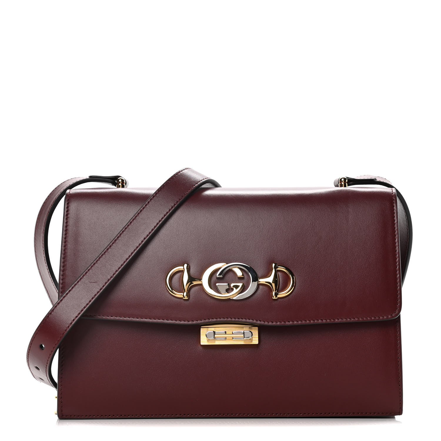 Gucci Smooth Calfskin Small Zumi Shoulder Bag Vintage Bordeaux 1 of 15