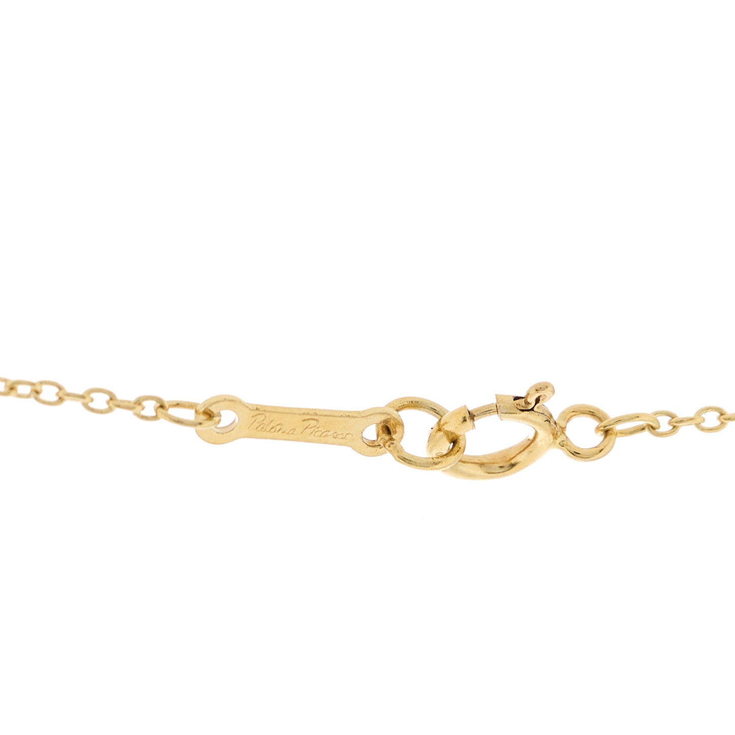 18K Yellow Gold Mini Paloma Picasso Loving Heart Pendant Necklace