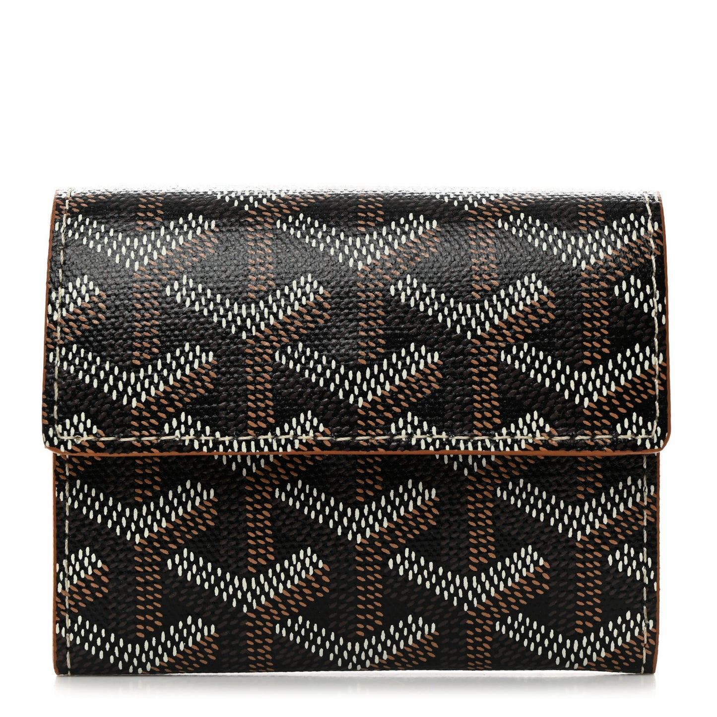 Goyardine Marigny Coin Purse Wallet Black Gold