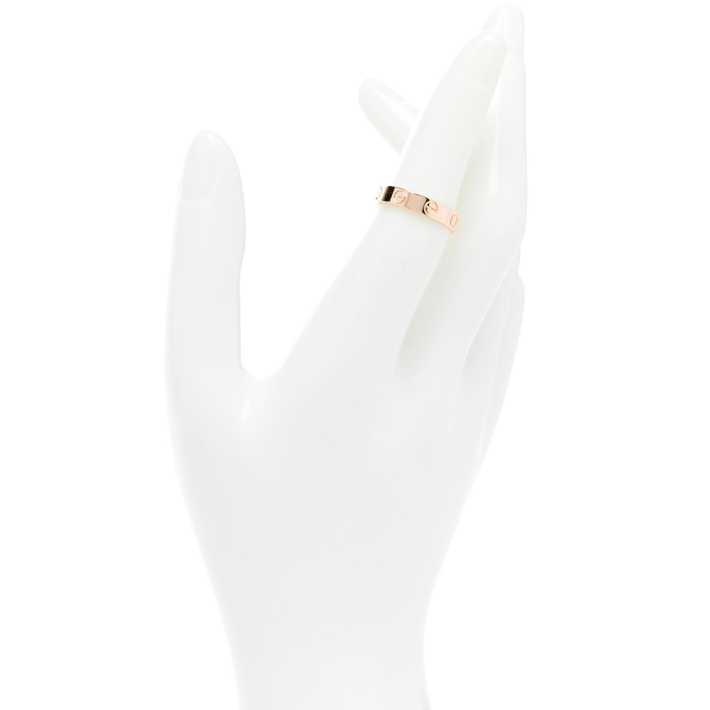 18K Pink Gold 3.5mm LOVE Wedding Band Ring 50 5.25
