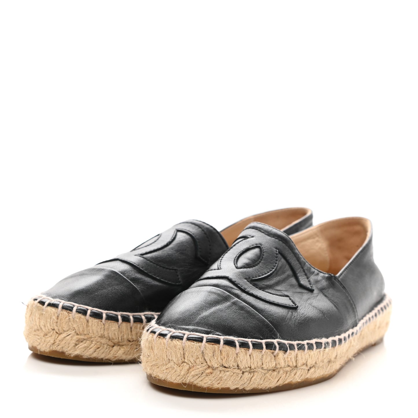 Lambskin CC Espadrilles 36 Black
