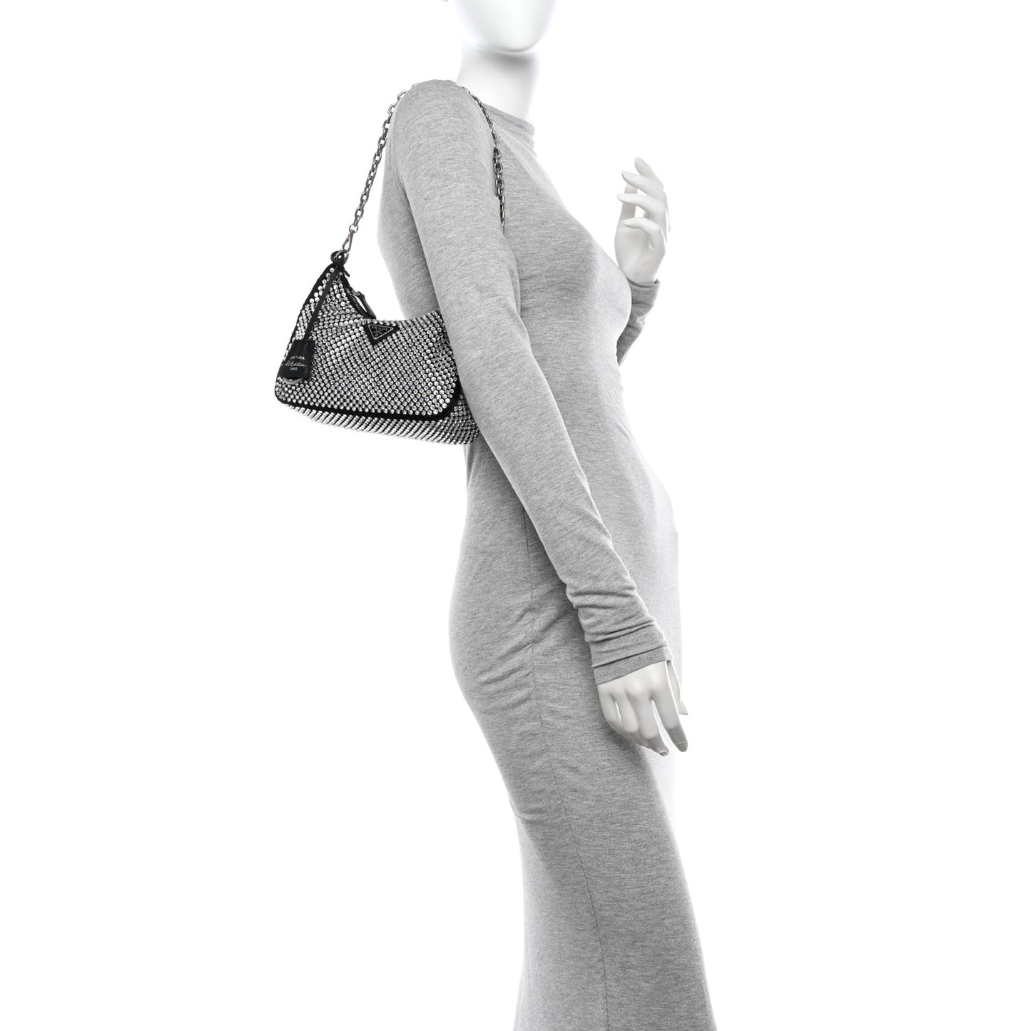 Satin Crystal Re-Edition 2005 Shoulder Bag Cristal