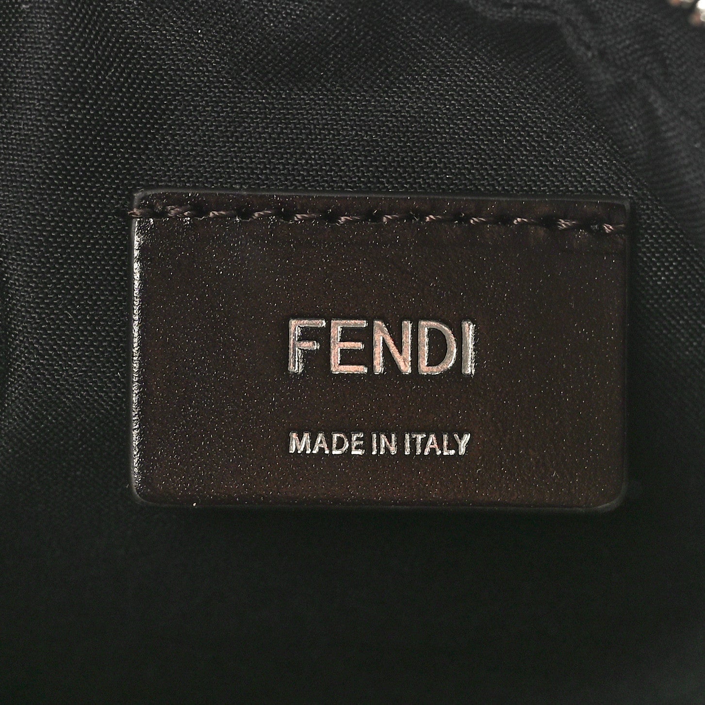 Fendi Shiny Glazed Fabric Vitello Cover FF 1974 Logo Medium Camera Case Tobacco Moro Giallo Ebano 4 of 9