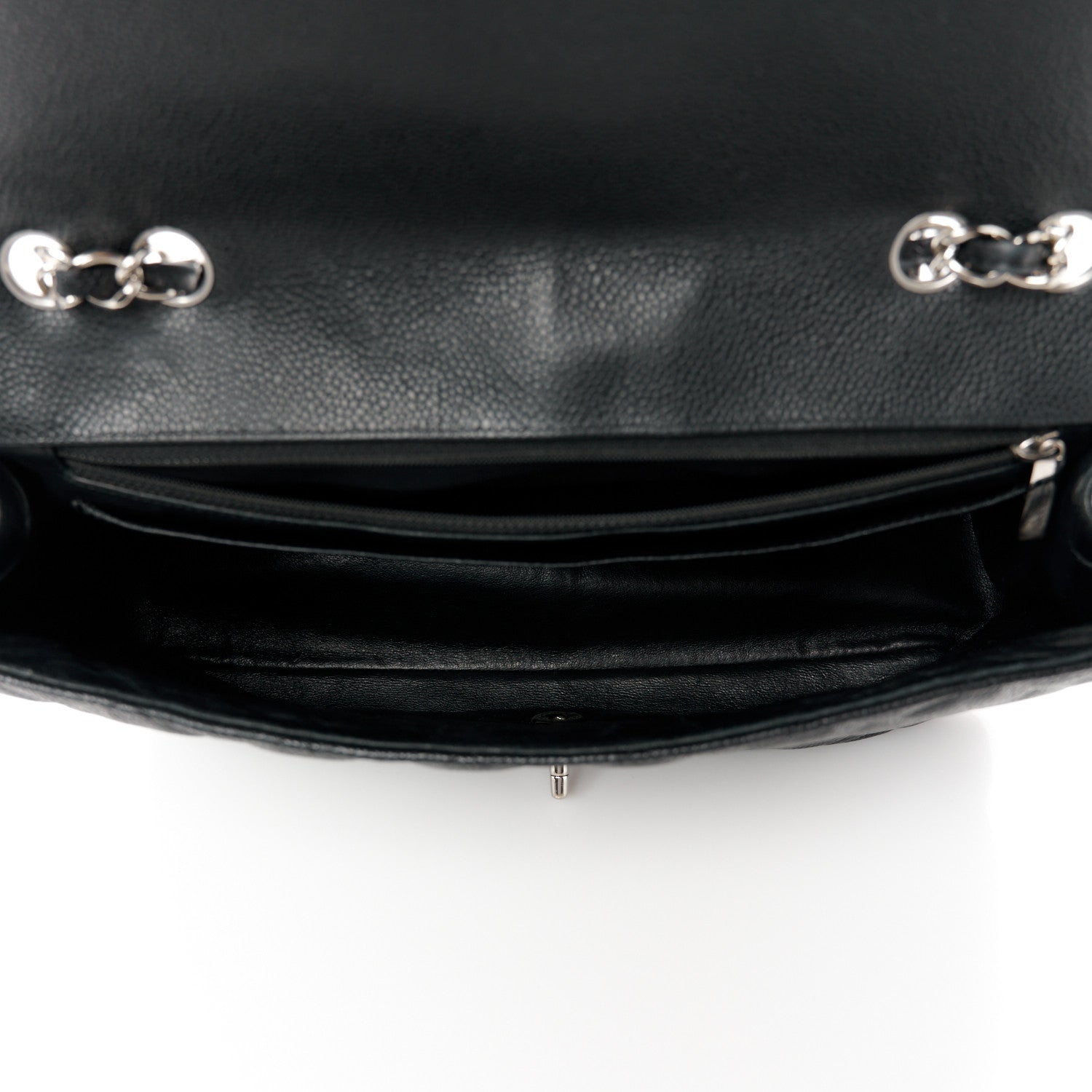 Chanel Caviar Quilted Jumbo Single Flap Black 5 of 11