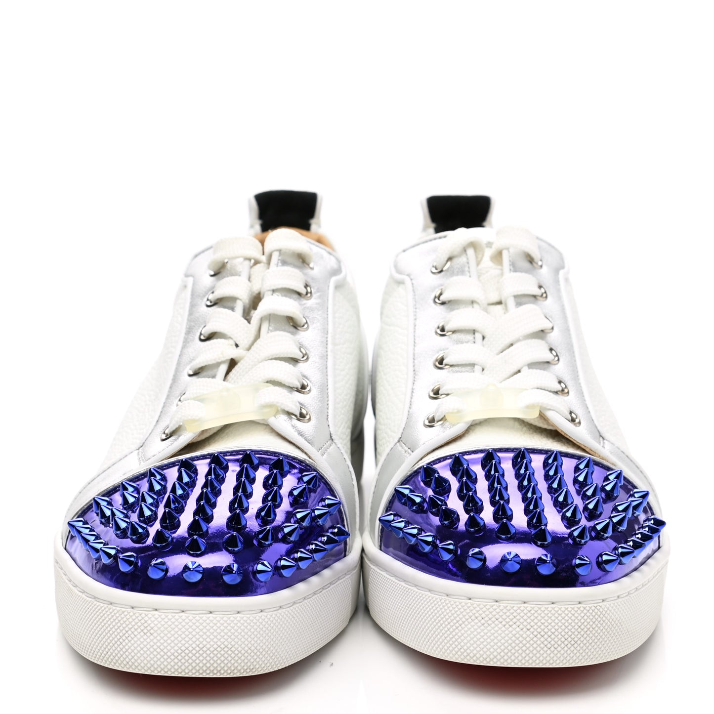 Calfskin Patent Mens Louis Junior Spikes Orlato Flat Sneakers 43 Multi