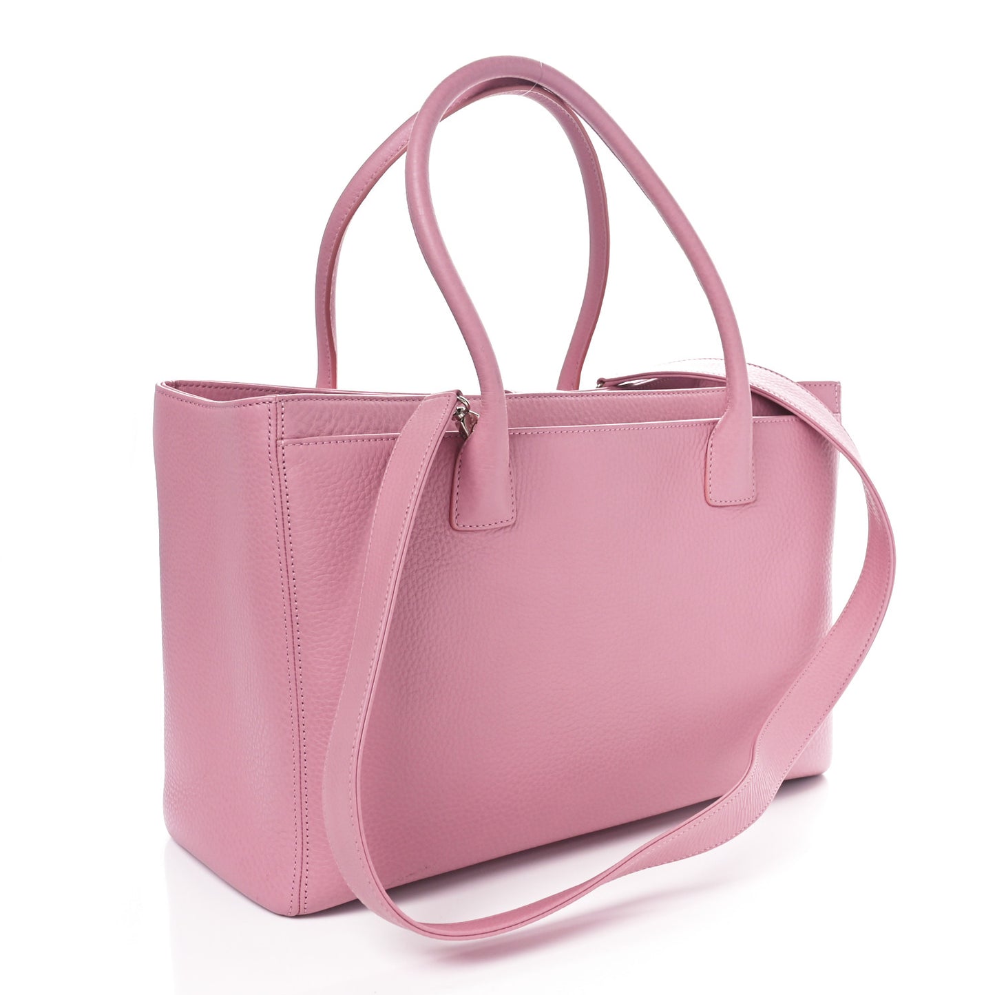 Calfskin Cerf Executive Shopper Tote Pink