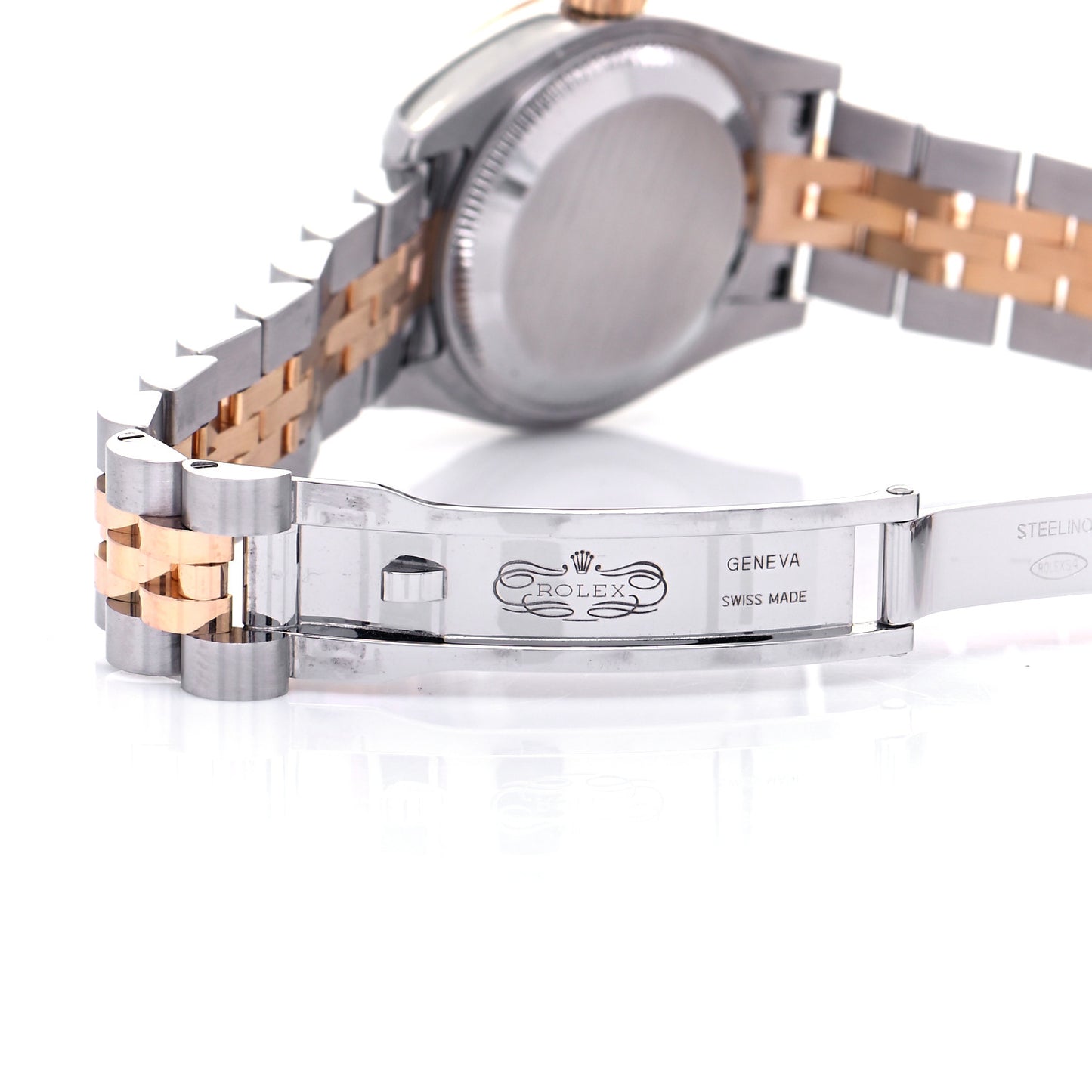 Stainless Steel 18K Everose Gold Diamond 26mm Oyster Perpetual Datejust Watch Pink Jubilee 179171