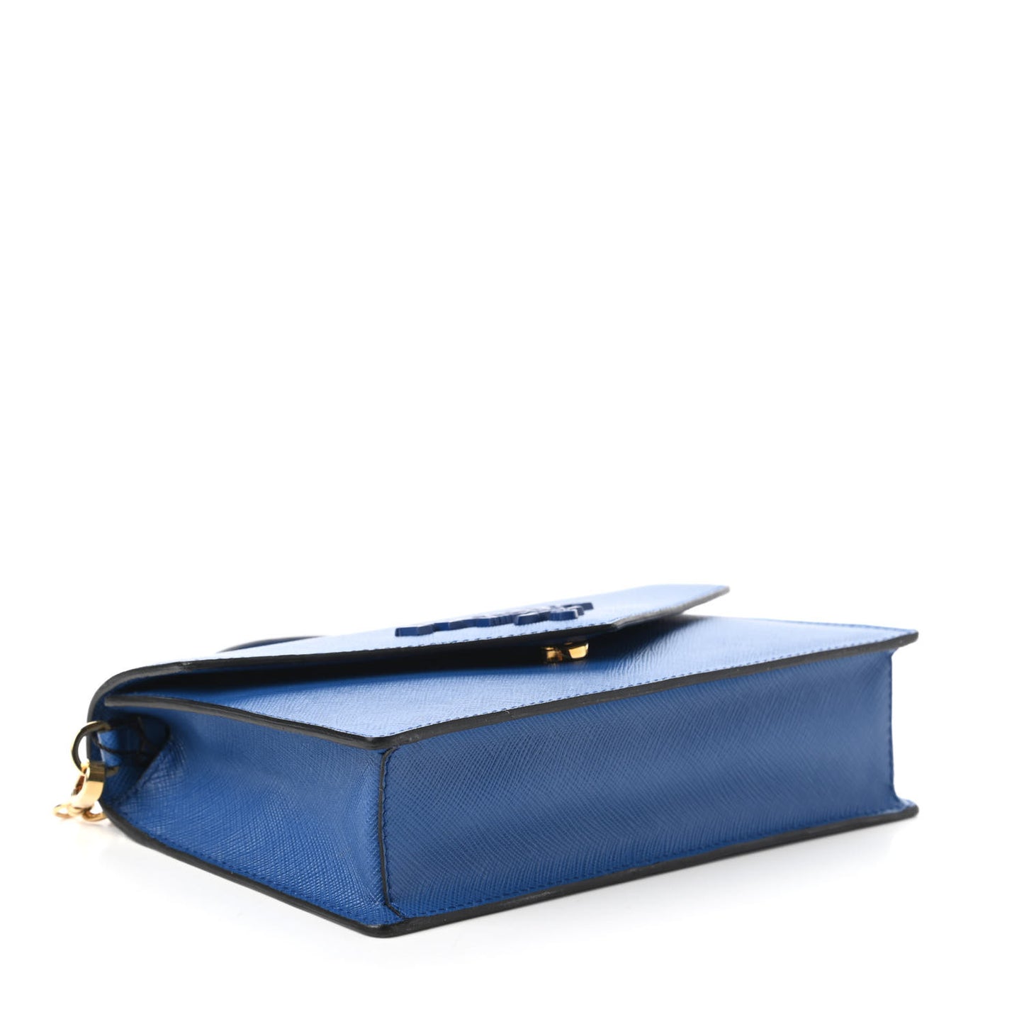Saffiano Envelope Chain Shoulder Bag Bluette