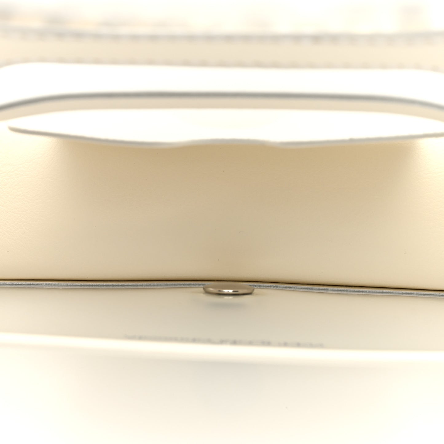 Calfskin Polyurethane Mini Jeweled Knuckle Satchel Clear White
