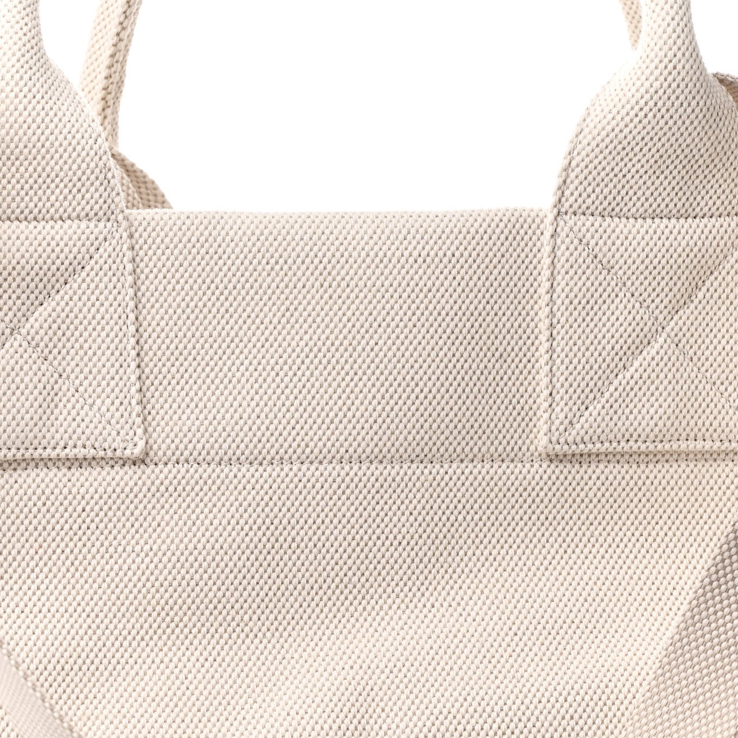 Canvas Logo Embossed Ophidia Tote Beige