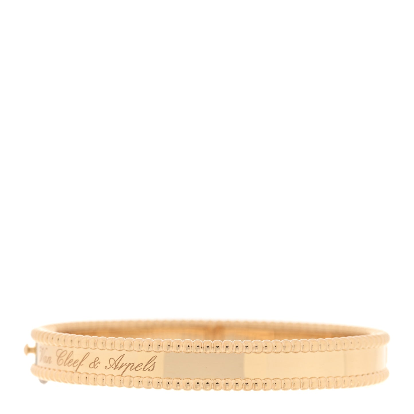 18K Yellow Gold Perlee Signature Bangle Bracelet S