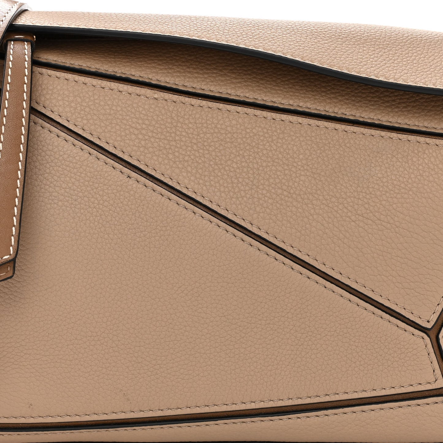 Grained Calfskin Small Puzzle Bag Sand Mink