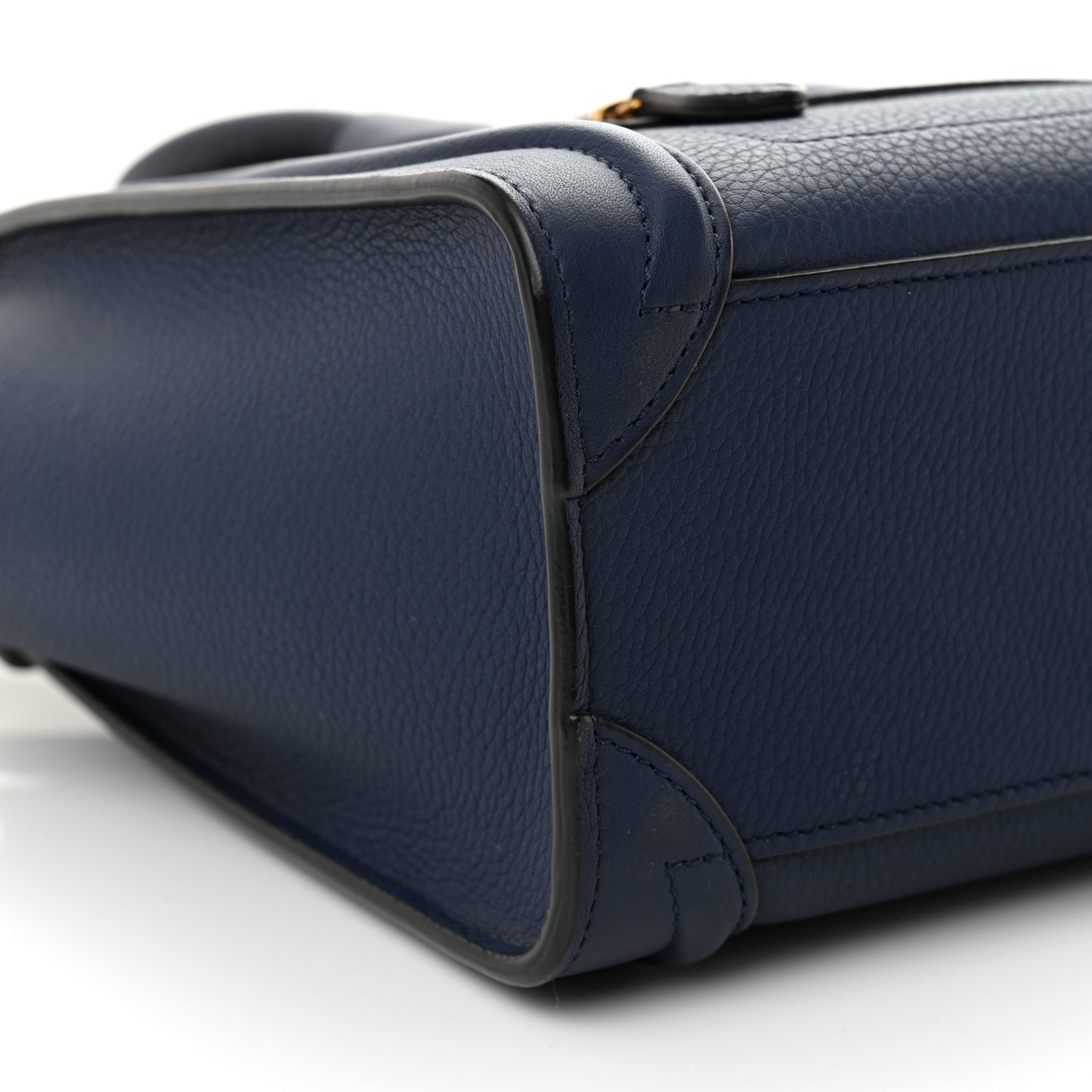 Drummed Calfskin Nano Luggage Marine