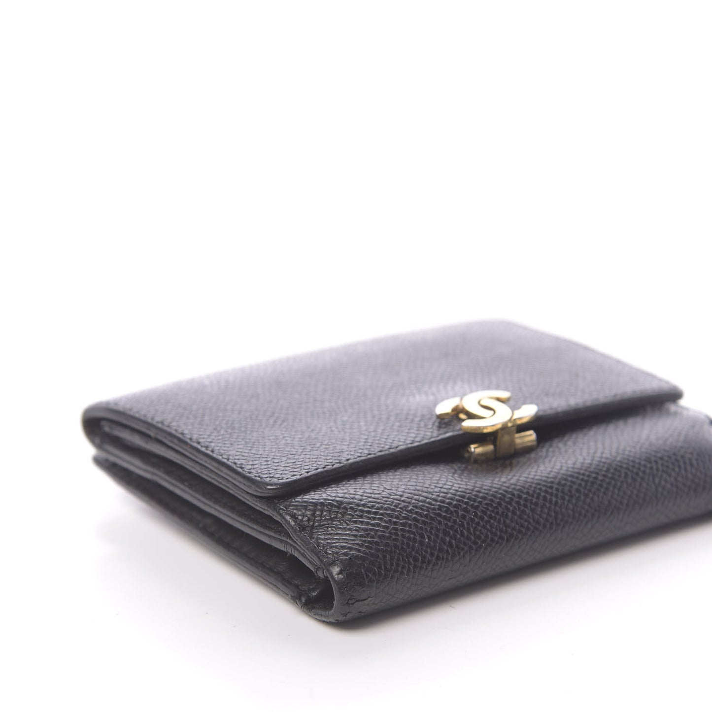 Caviar CC Flap Wallet Black