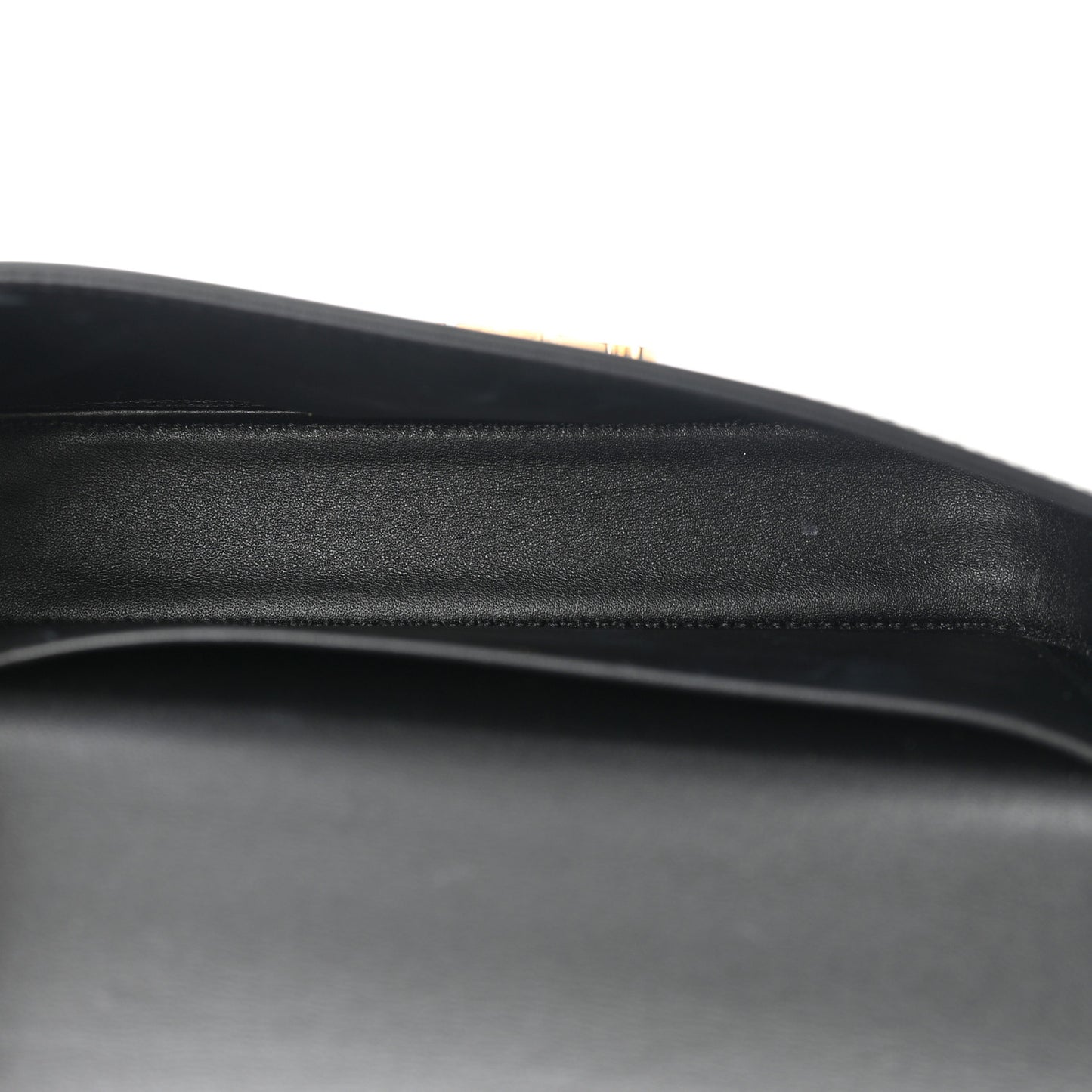 Shiny Calfskin Triomphe Chain Shoulder Bag Black