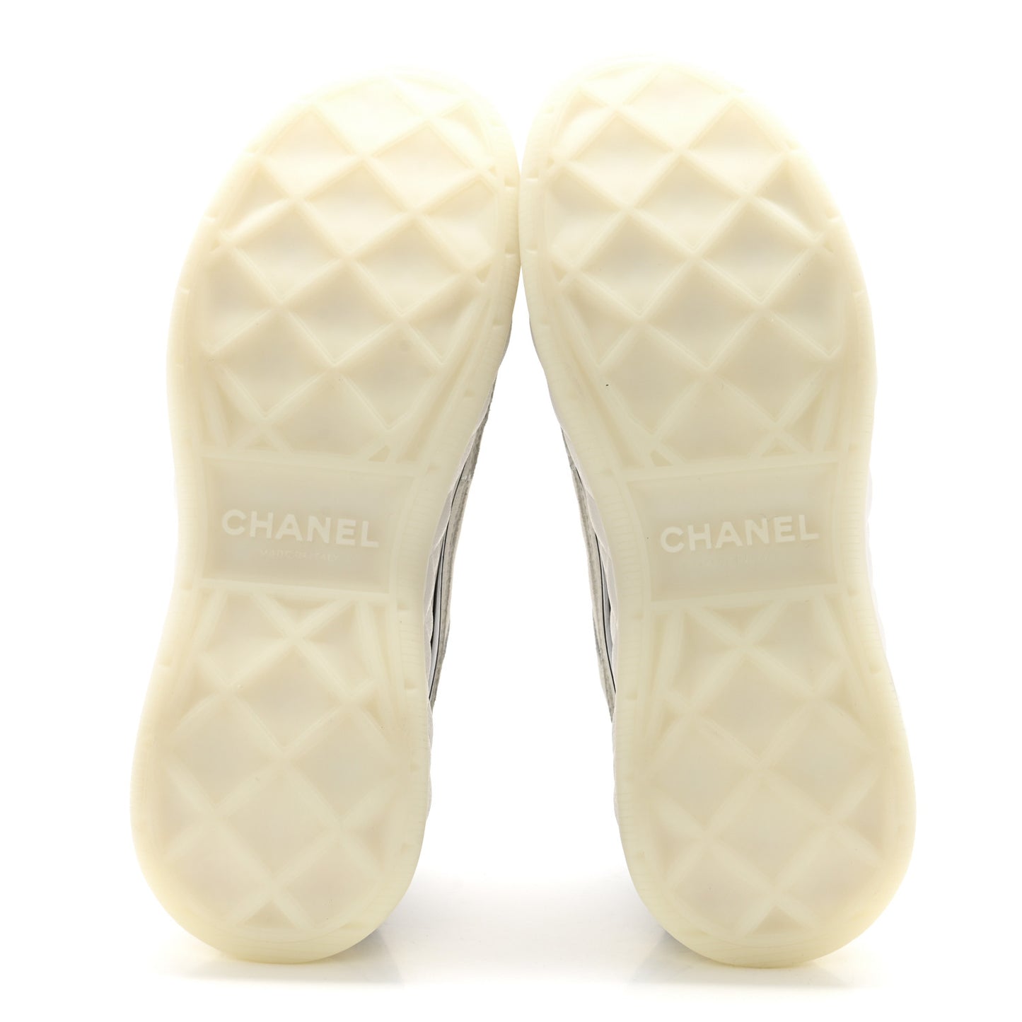 Suede Calfskin Nylon Grosgrain CC Sneakers 37.5 White