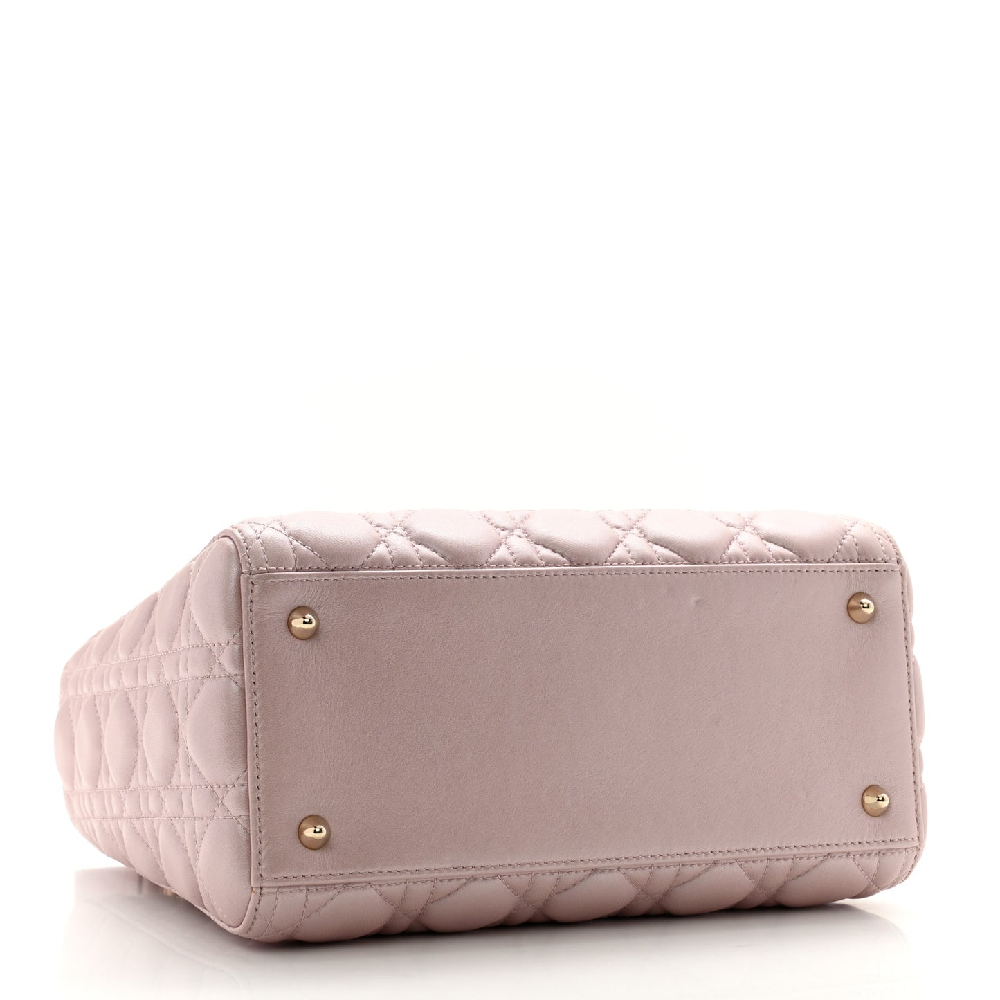 Pearly Lambskin Cannage Medium Lady Dior Lotus