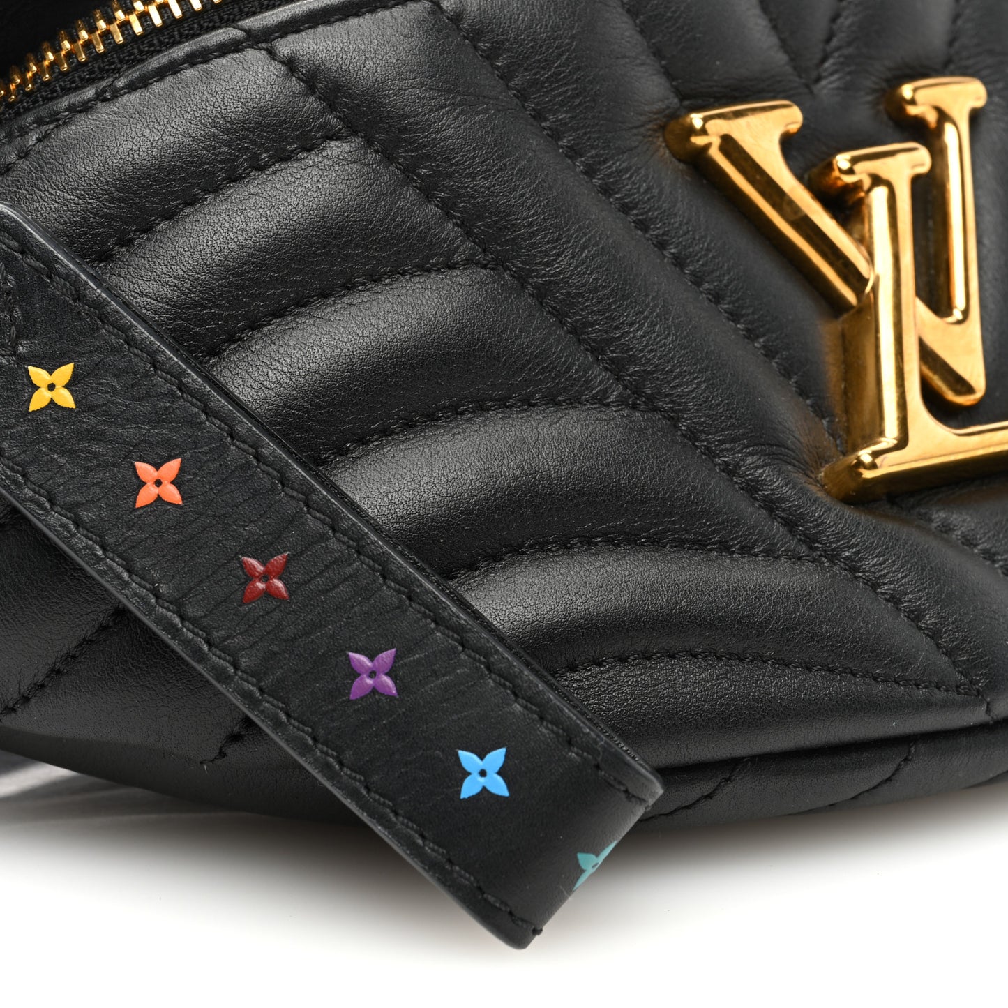 Calfskin Quilted New Wave Bumbag Black